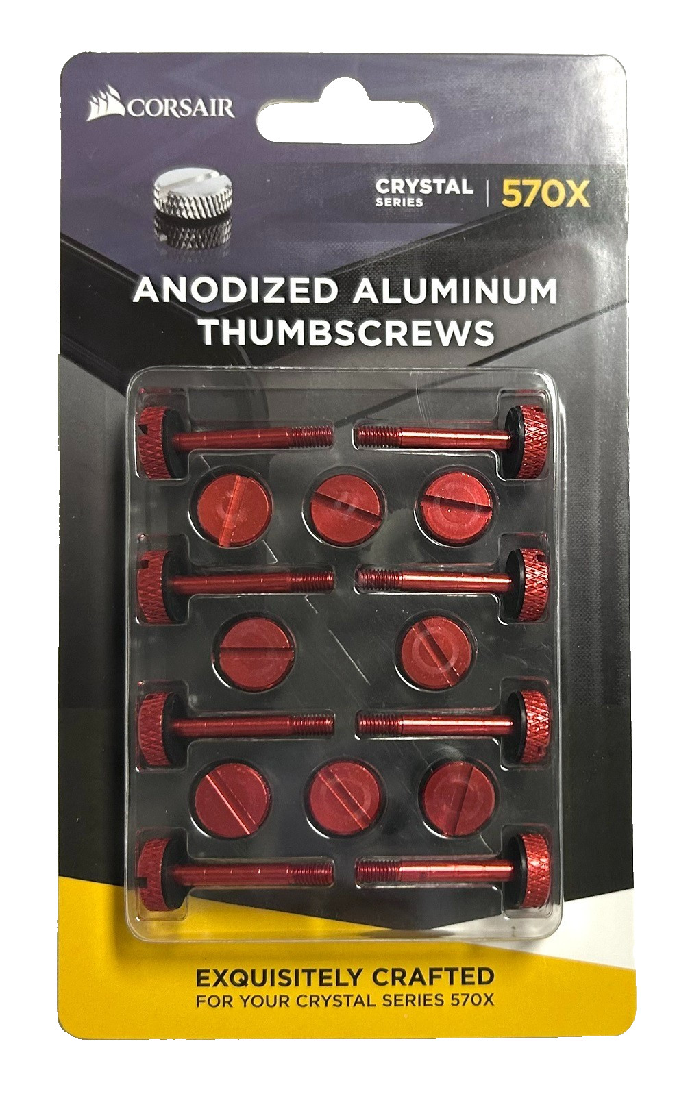Corsair Crystal Series 570X Red Anodized Aluminum Thumbscrews