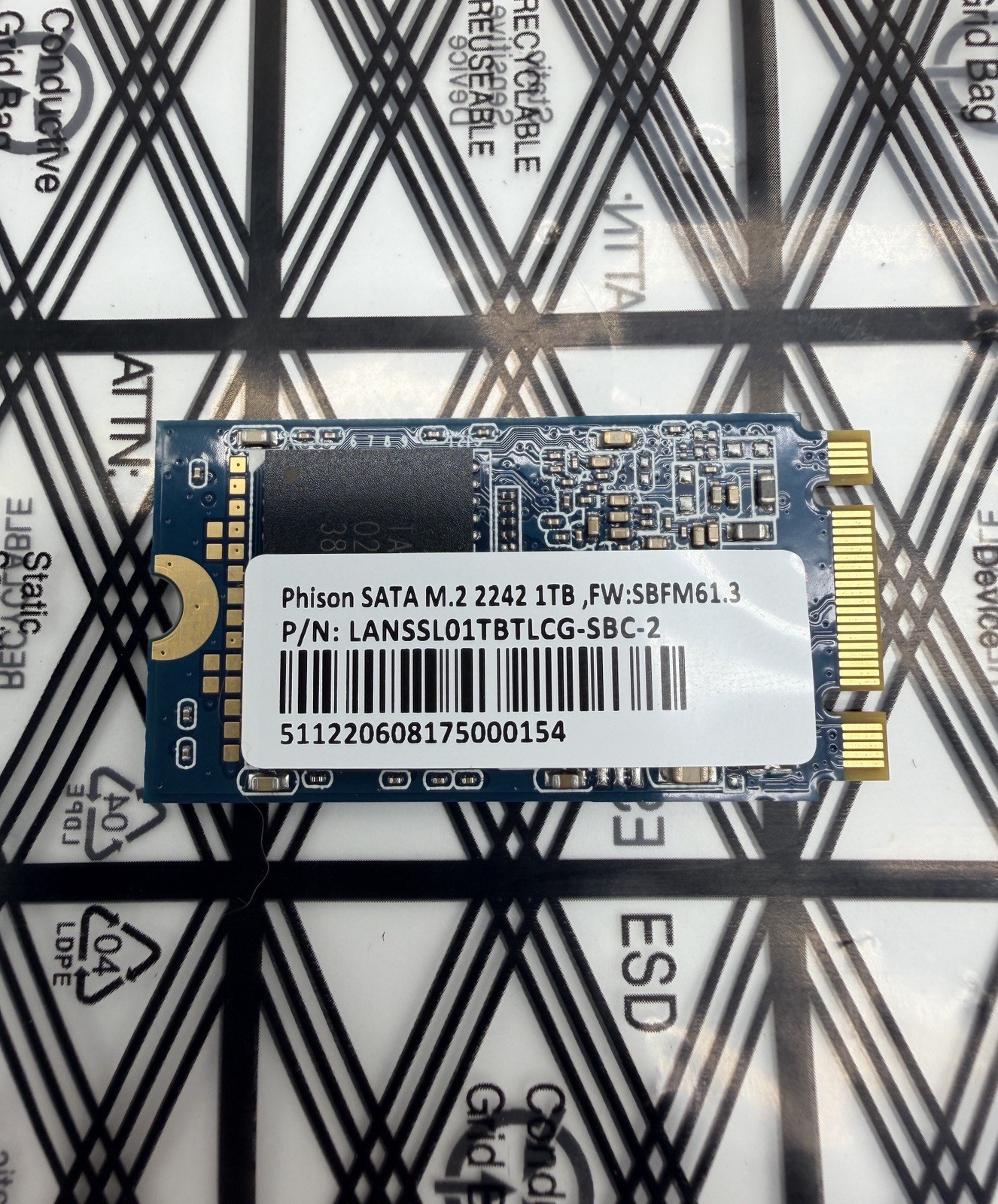 1TB mSATA Phison SSD OEM LANSSL01TBTLCG M.2 2242 6Gb/s SATA Good Health 98%
