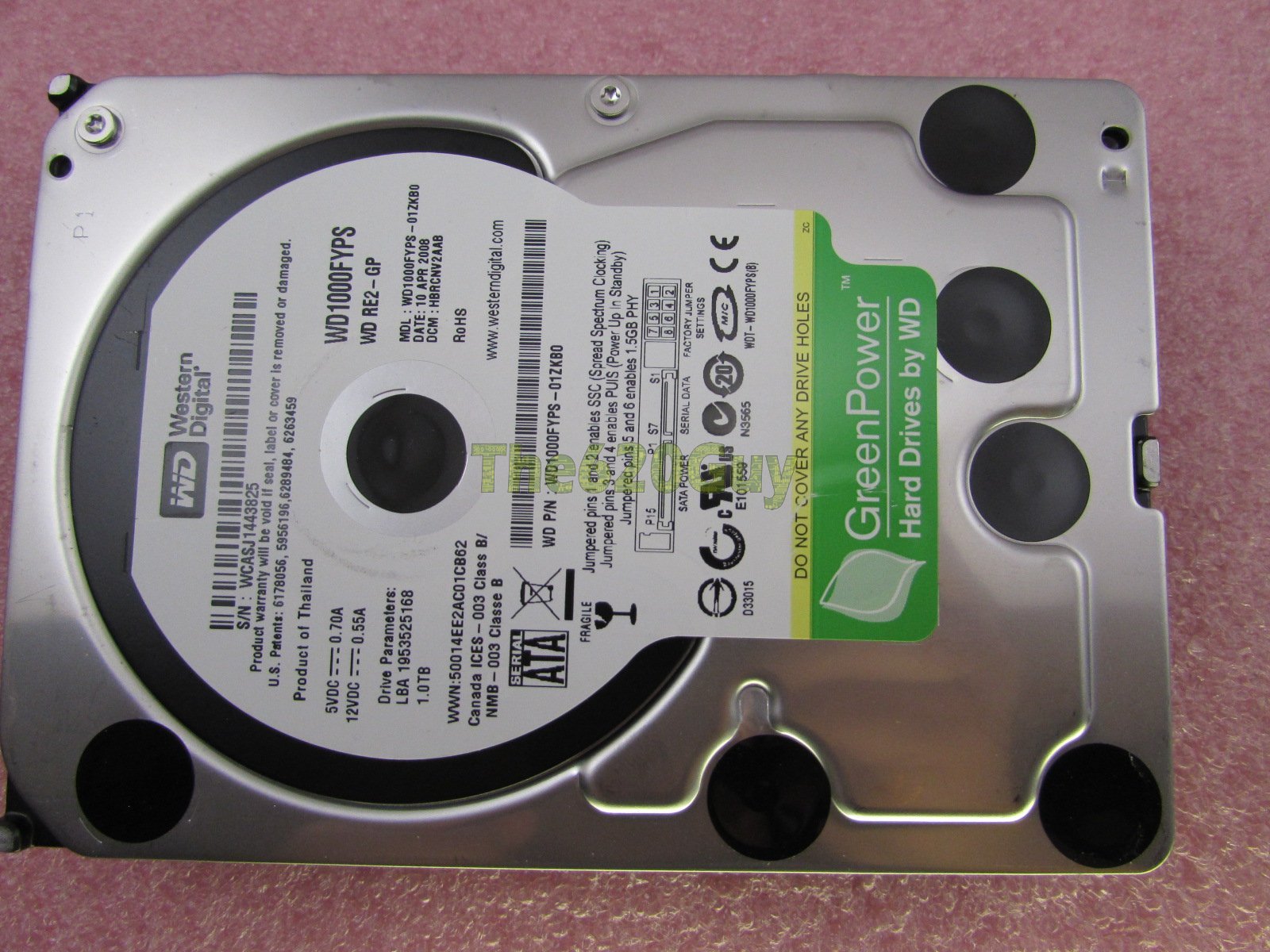 Western Digital WD1000FYPS-01ZKB0 RE2-GP 1TB 16MB SATA Hard Drive DCM:HBRCNV2AAB