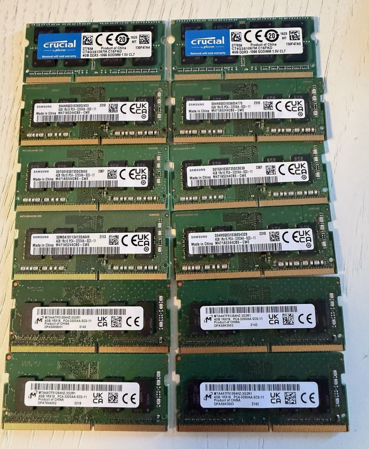 Crucial/Samsung/Mixed (12x4gb) 48gb RAM