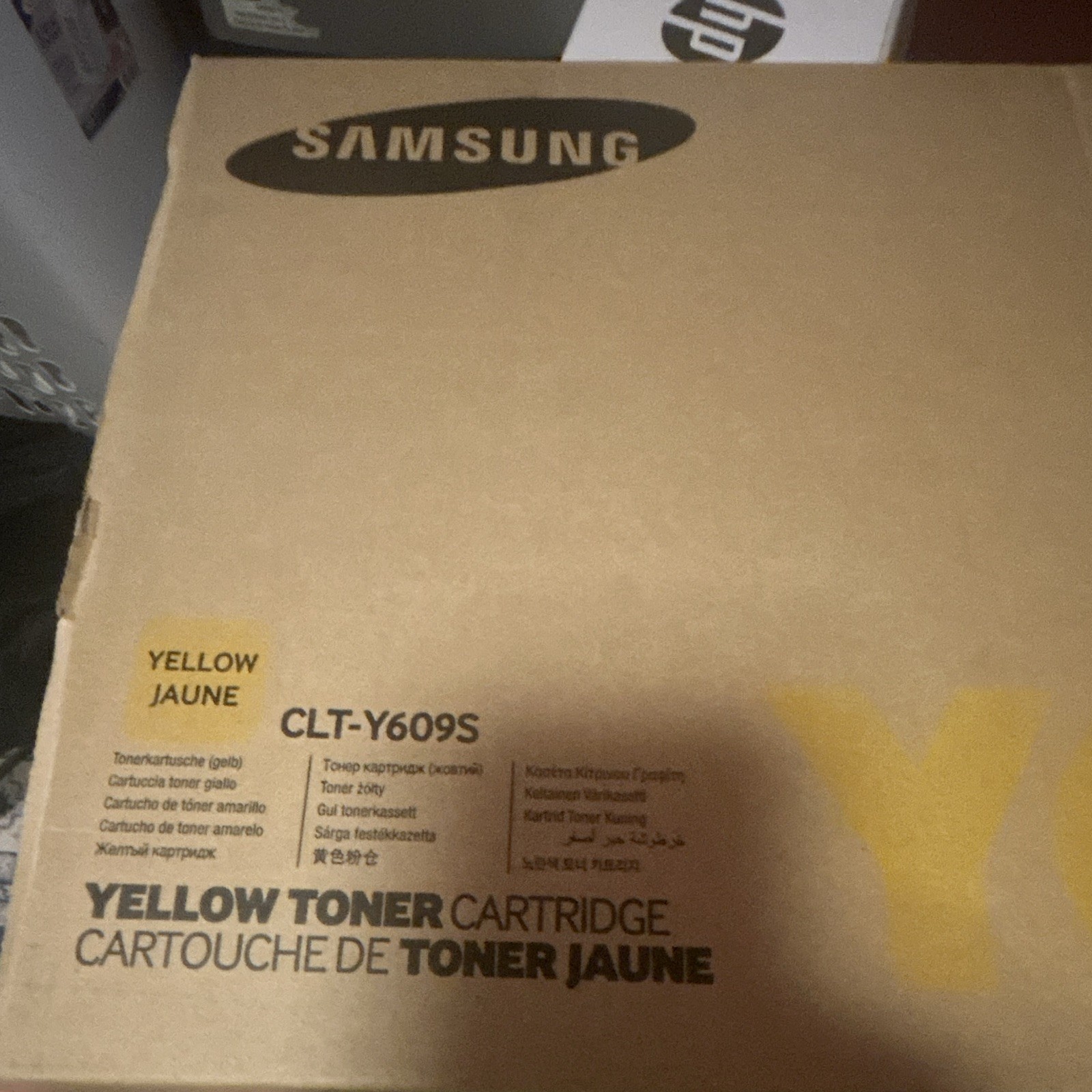 Samsung CLT-Y609S Yellow Toner Cartridge – Genuine OEM – Laser – CLP-770/775