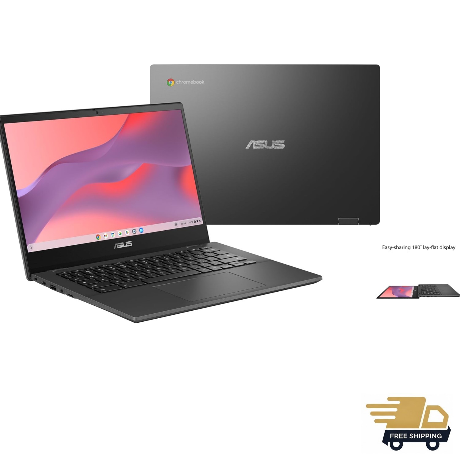 Chromebook CM14 Laptop, 14" HD Anti-Glare Display 1366x768, MediaTek Kompanio...