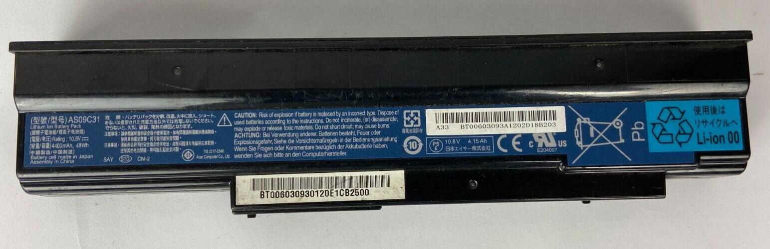 Genuine Acer AS09C31 AS09C71 AS09C70 AS09C75 BT.00603.078 Packard Bel Battery