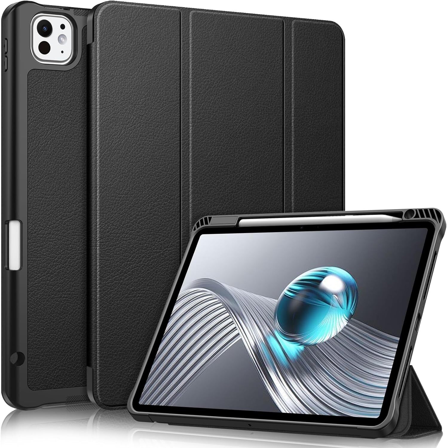 SlimShell Case for iPad Pro 11-inch M4 (2024) Soft Flexible TPU Stand Back Cover