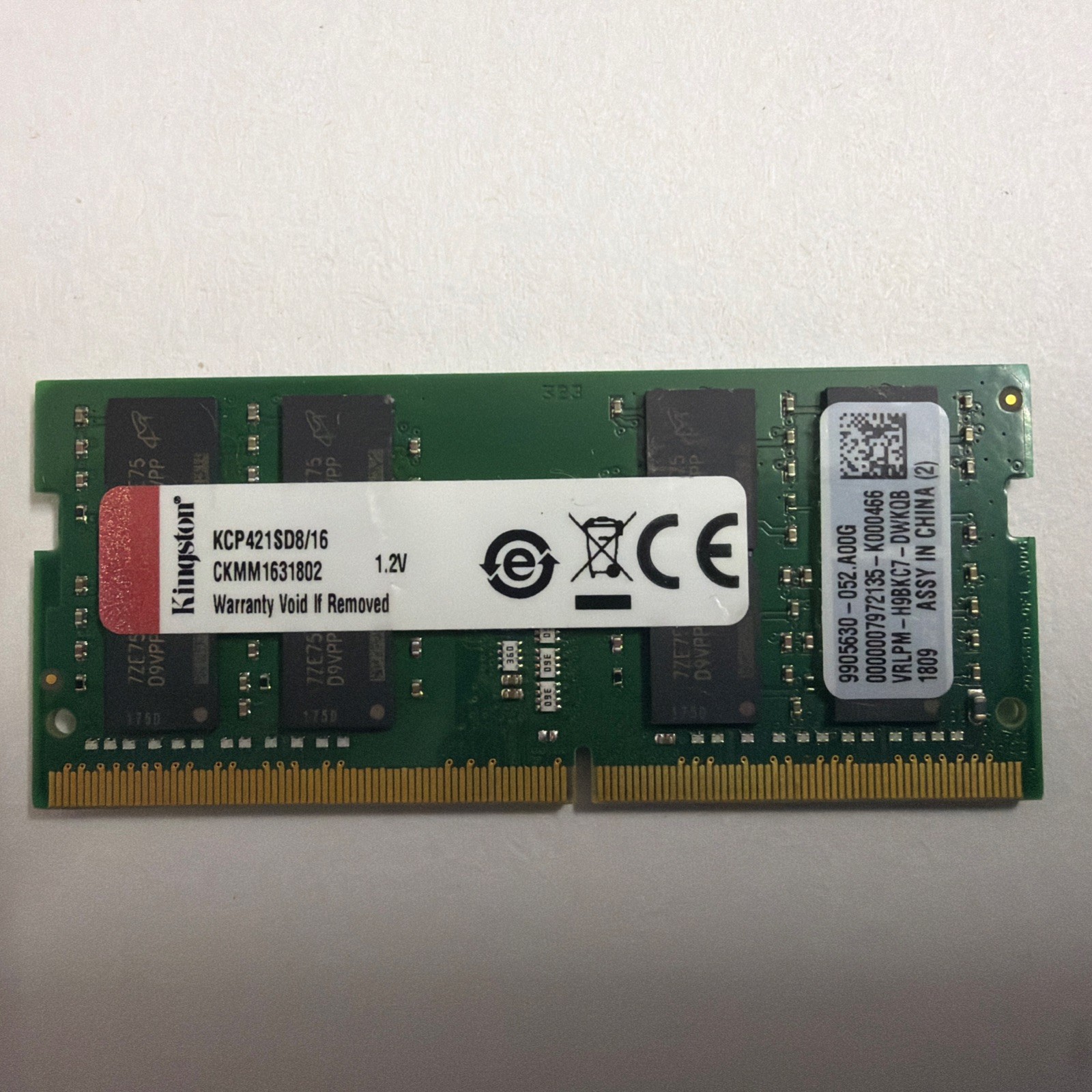Kingston KCP421SD8/16 16gb Ddr4 Memory Module