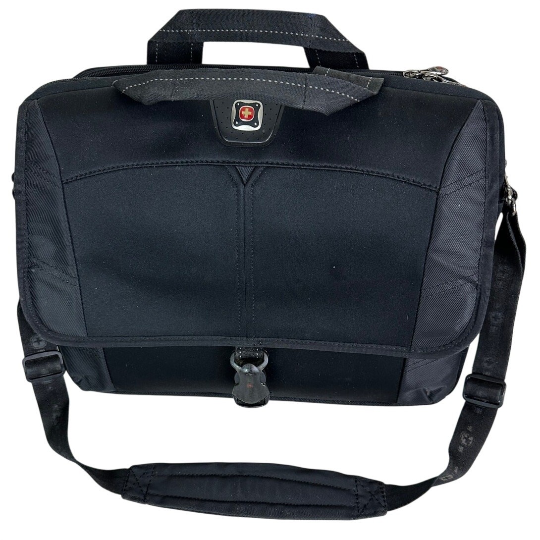 Wenger Swiss Gear 16'' Laptop Briefcase Black Travel Computer Bag 16x13x13