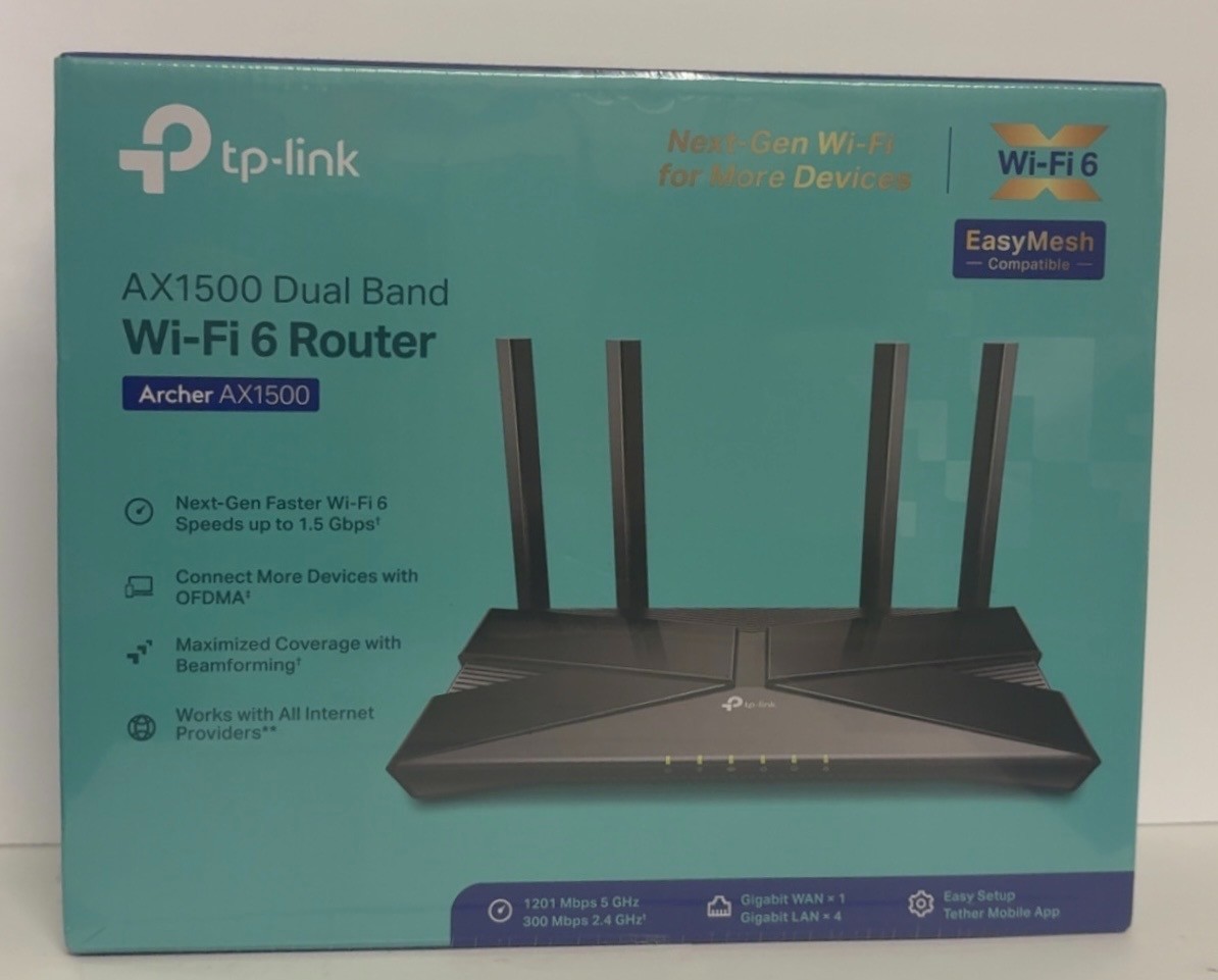 Tp- link, dual band Wi-Fi  6 router 