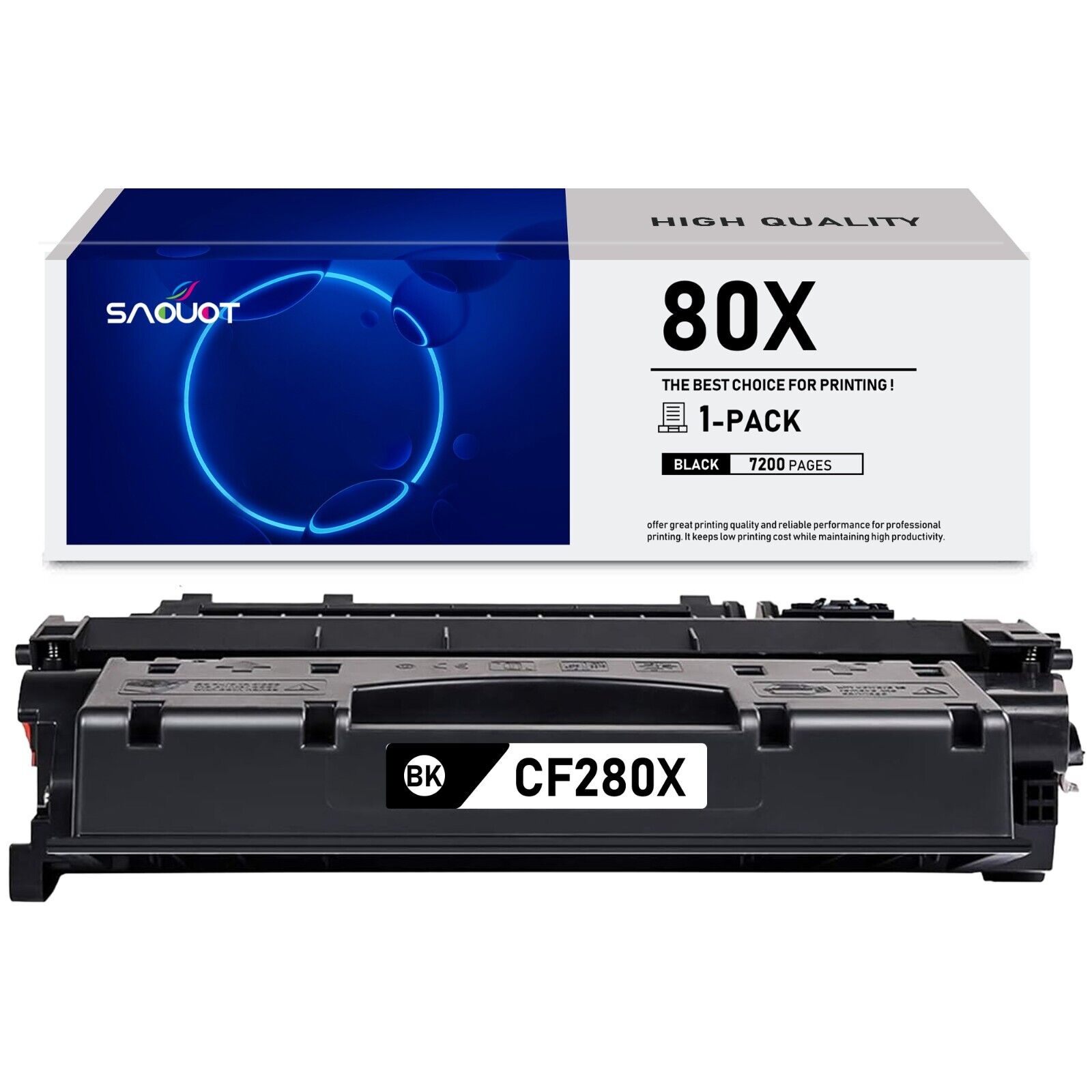 80X Toner Cartridge CF280X Replacement for HP Pro 400 M401A M401D M401N M401DNE