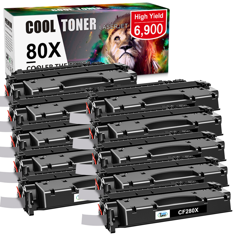 10x High Yield CF280X 80X Toner Compatible For HP LaserJet Pro 400 M401n Printer