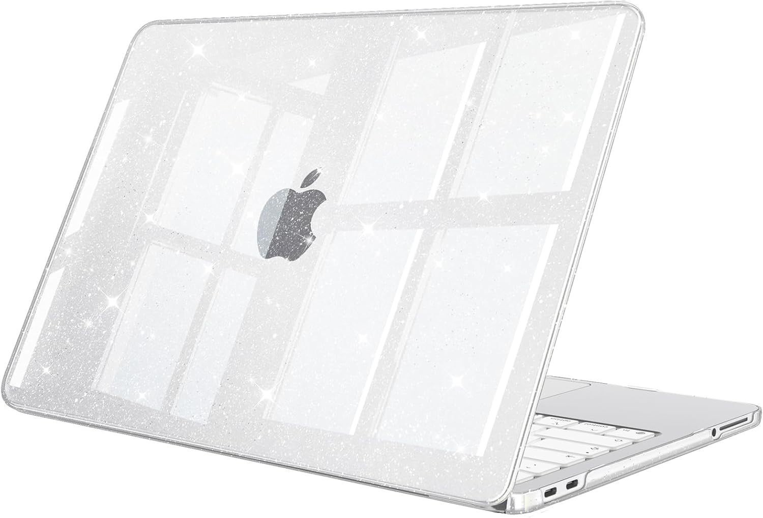 Clear Glitter Case for MacBook Neo 13 Inch A3404 2026, Sparkling Design