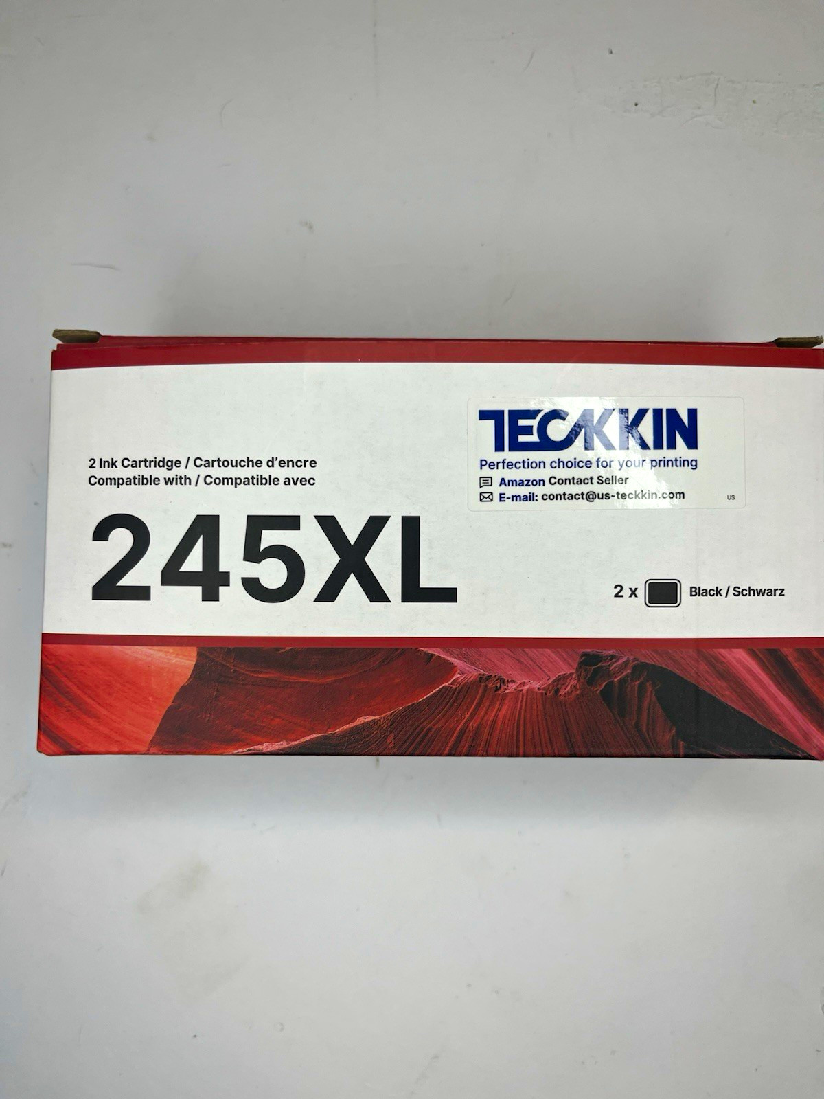 Teckkin 245XL PG-245XL Black Ink Cartridge 2PK for Canon TS3322 TR4520