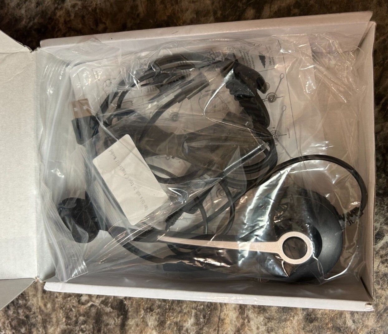 Wantek A681 Wired Headset Microphone USB For Call Center Home Working Laptop PC