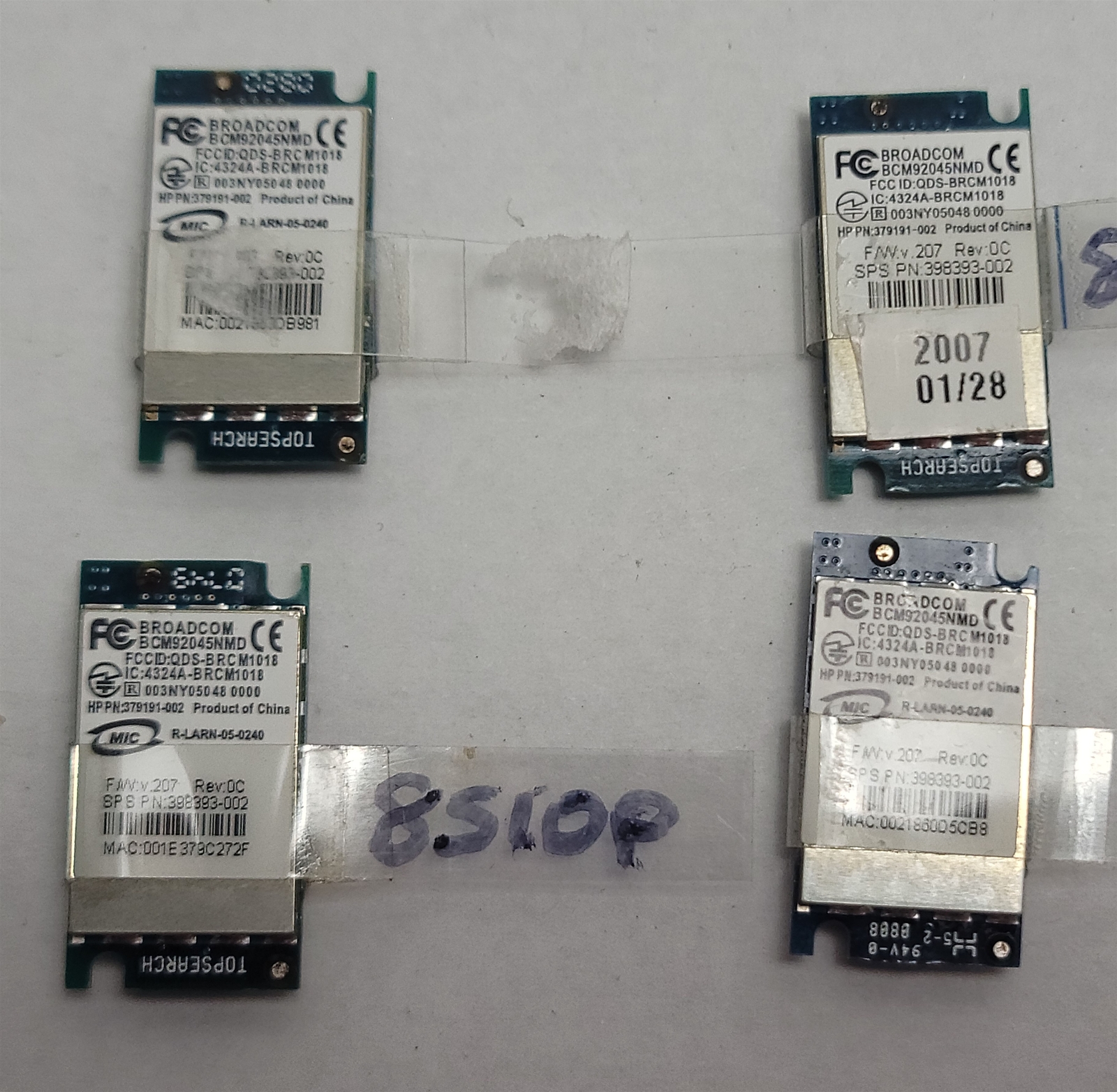 Lot of 4 Broadcom BCM92045NMD Bluetooth Modules , New OS