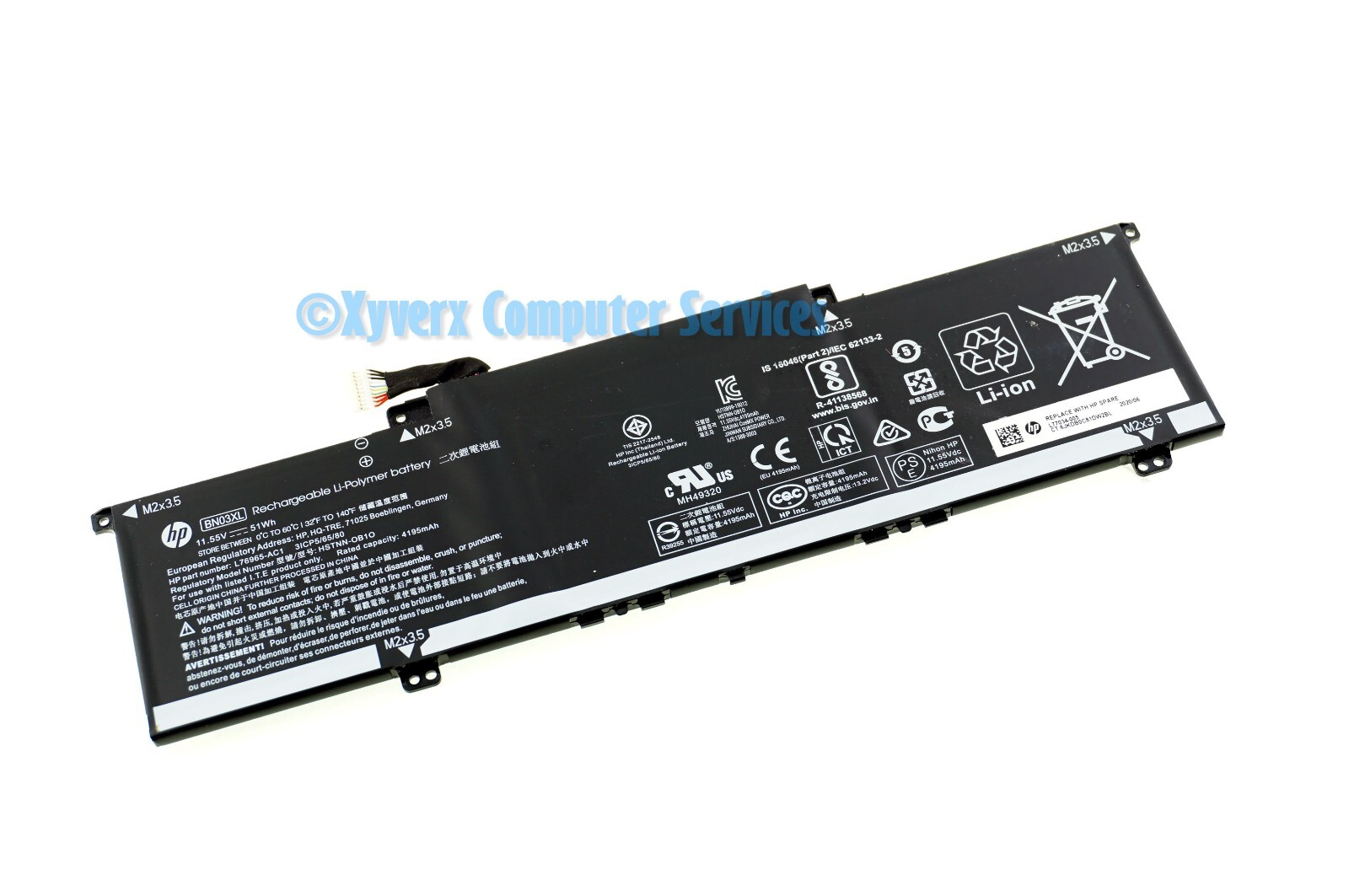 L77034-005 BN03XL OEM HP BATTERY 11.55V ENVY X360 13-AY0037NR (GRD A)(DF112)