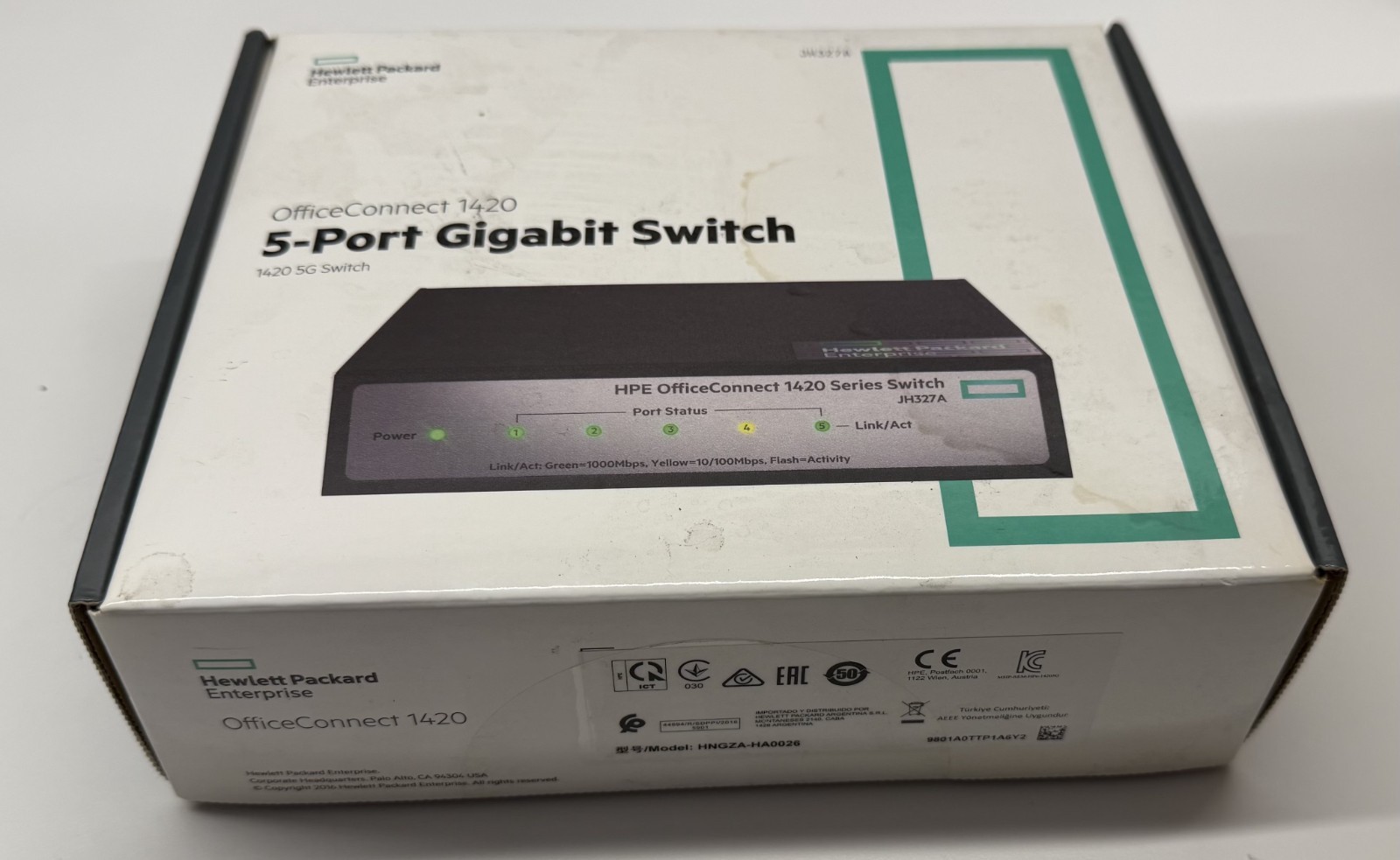 HPE OfficeConnect 1420 5G JH327A 5-Port Gigabit Ethernet Switch NEW IN BOX
