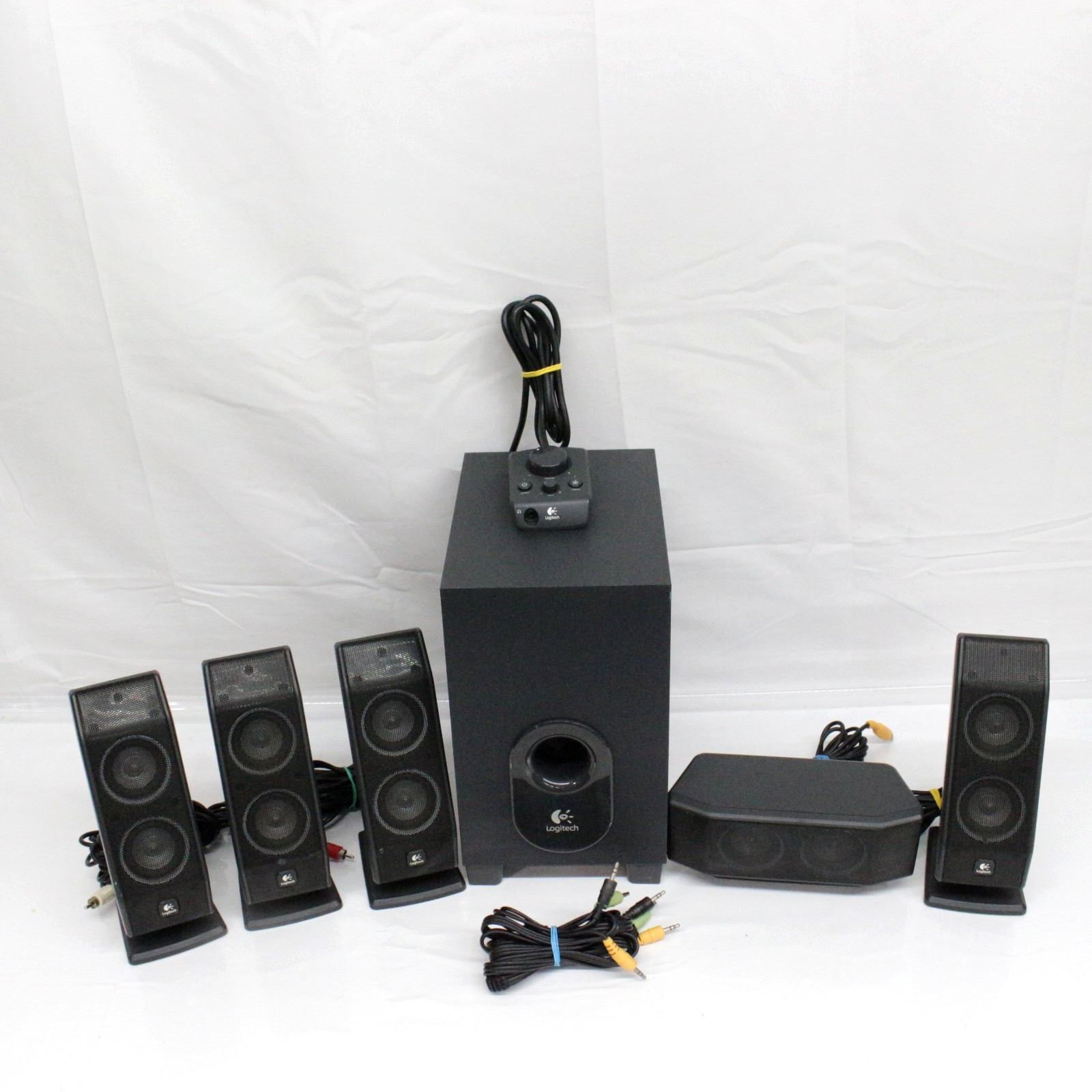 Logitech X-540 5.1 Surround Sound PC Speaker System w Subwoofer Tested/Working