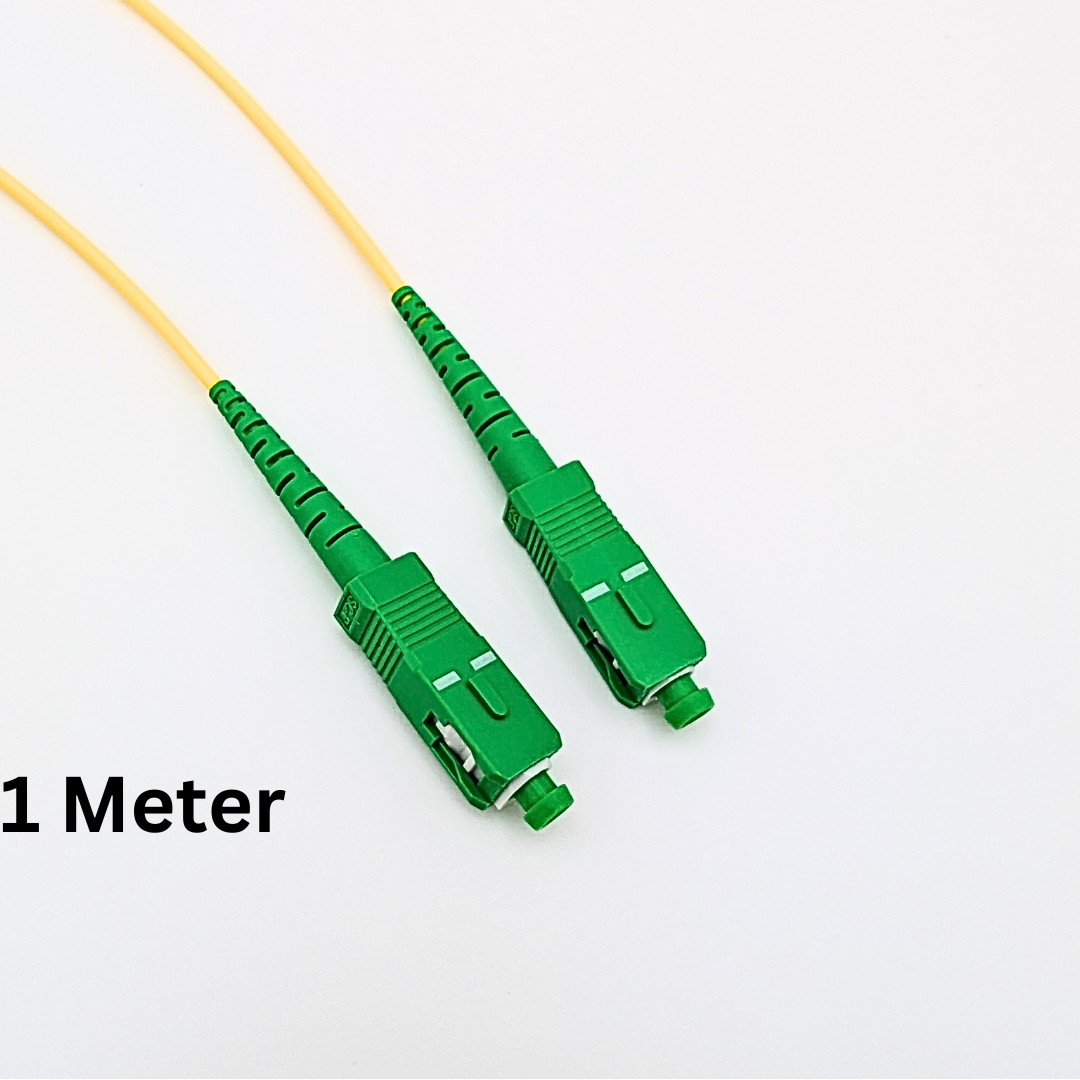 1-15m SC APC to SC APC Simplex OS2 Single-Mode Fiber Optic Patch Cable - Jumper