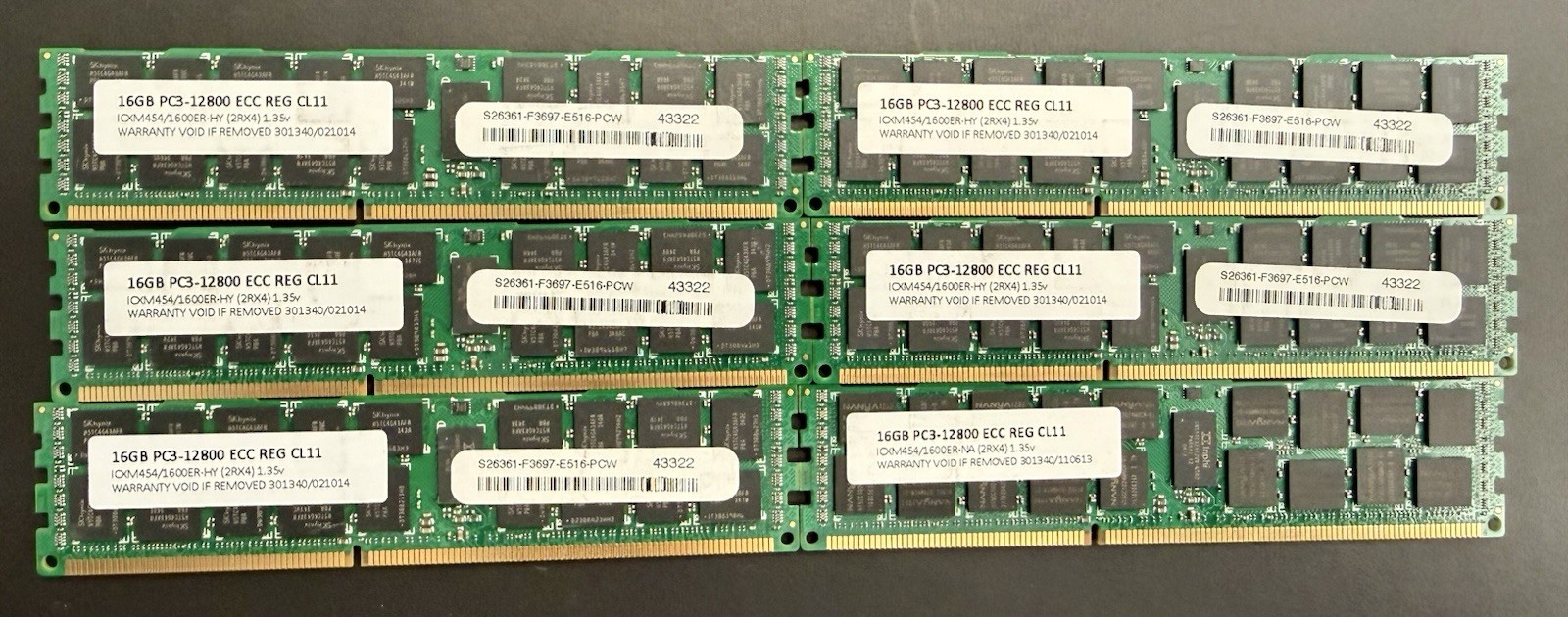 Fujitsu Original 16GB S26361-F3697-E516 DDR3-1600 PC3-12800 ECC Server Memory