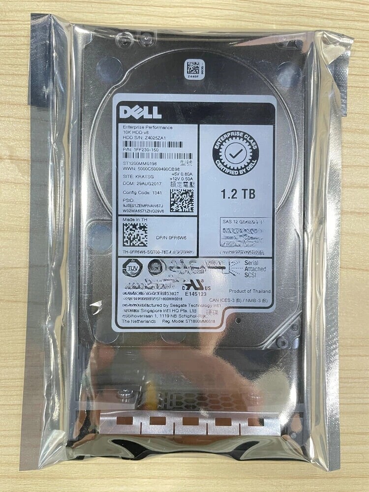 FIT FOR Dell FR6W6 0FR6W6 1.2TB 10K 2.5" 12Gbps 512e Hard Drive ST1200MM0198