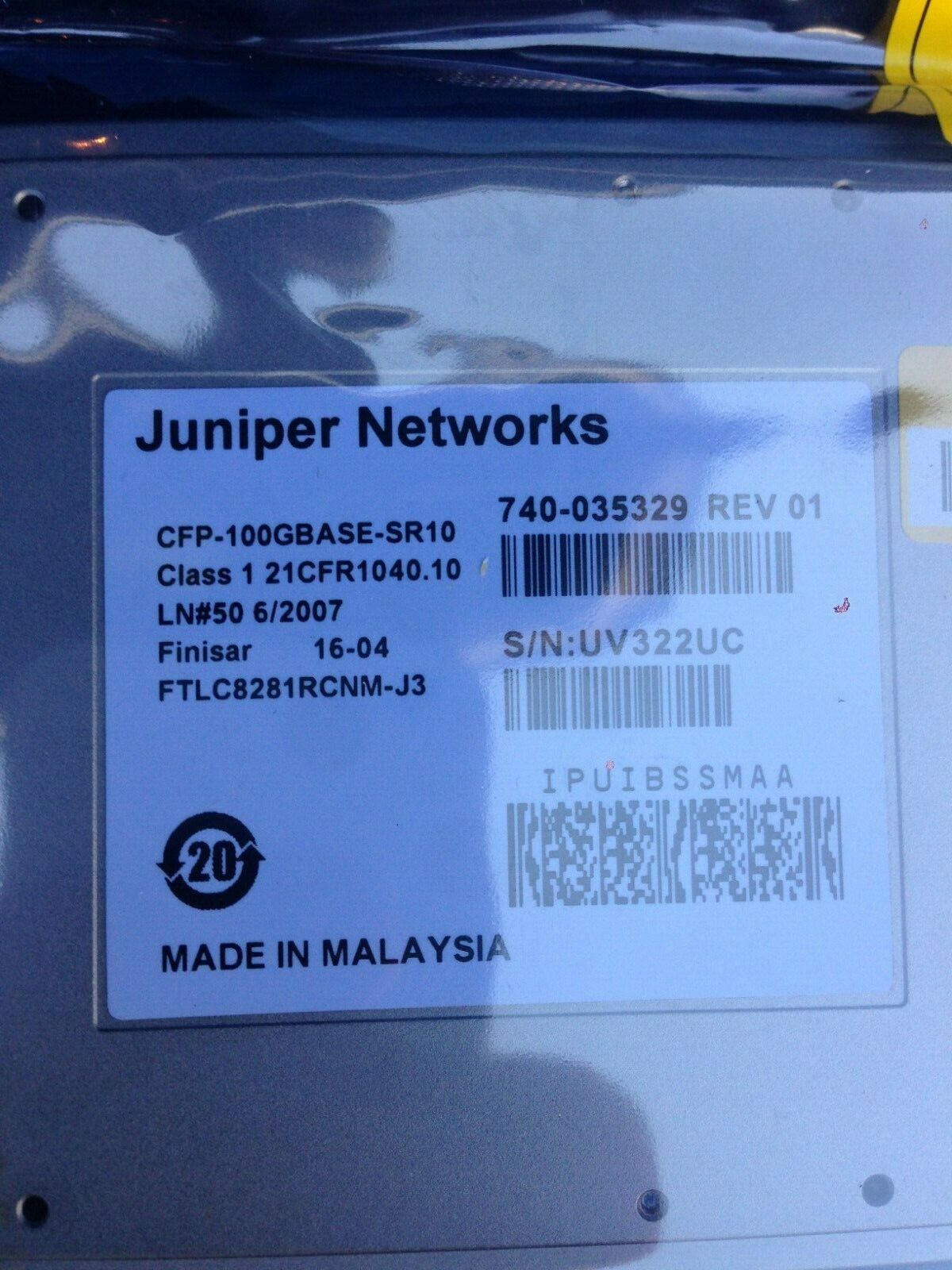 Juniper Networks CFP-100GBASE-SR10 740-035329 Finisar FTLC8281RCNM-J3