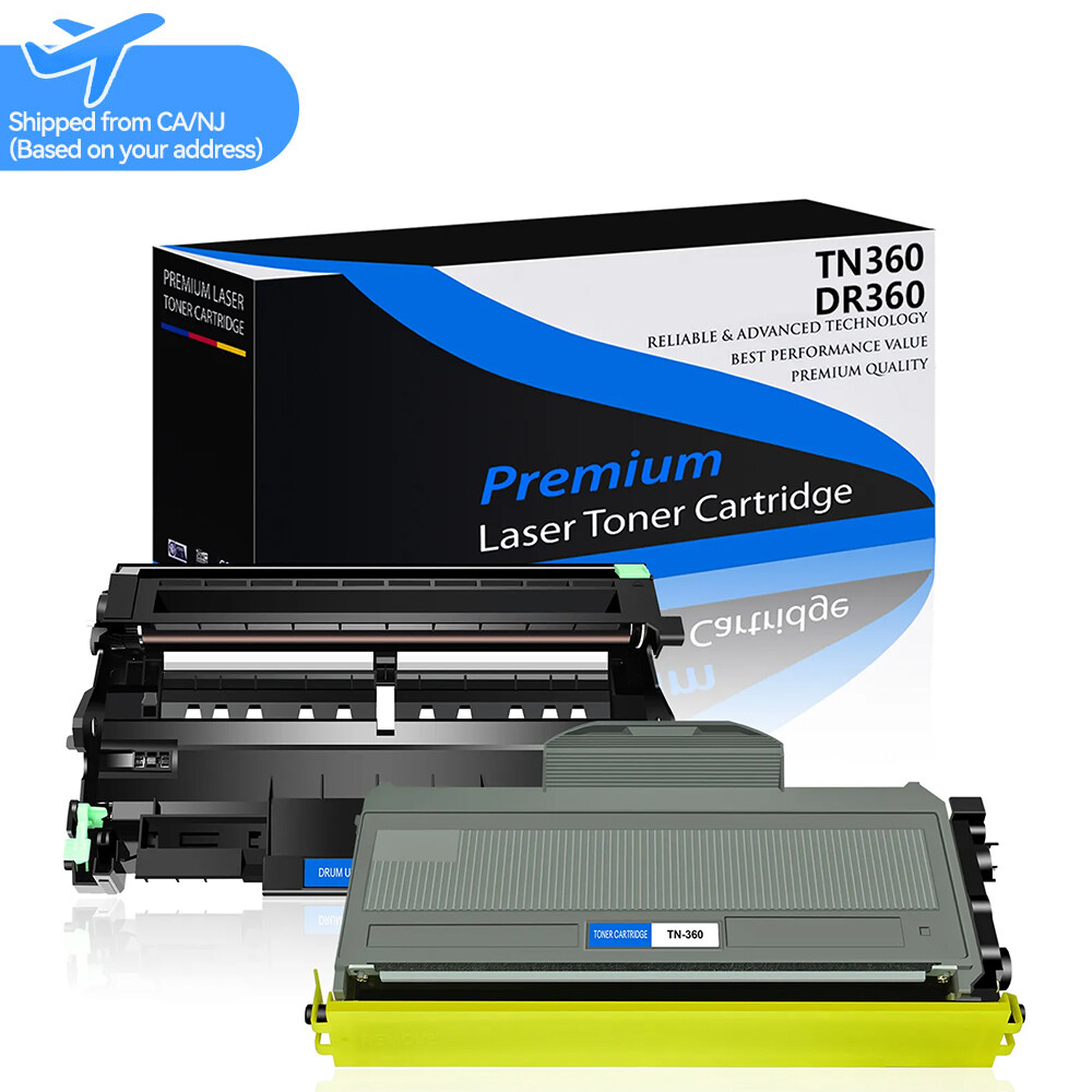 1 PK TN360 Toner & DR360 Drum Unit Set for Brother HL-2140 MFC-7320 7345DN 7840W