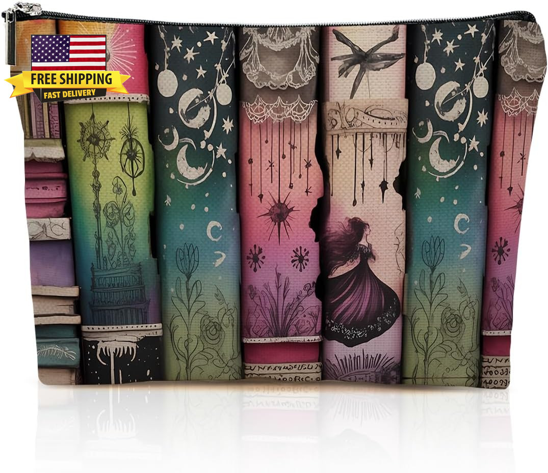 Witchy Gifts Makeup Bag, Mystical Witchy Book Cosmetic Bags Makeup Pouch ⭐️⭐️⭐️⭐
