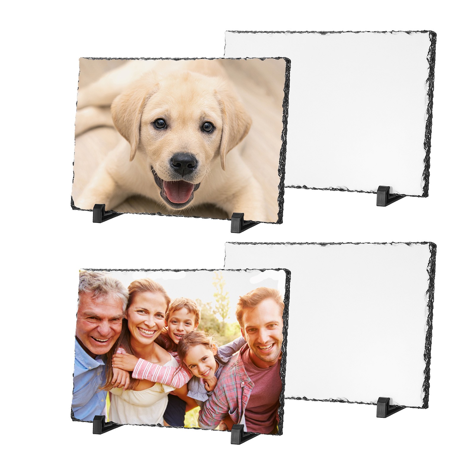 4 Pcs Sublimation Slate Blanks Rectangular 11.8 x 7.9"