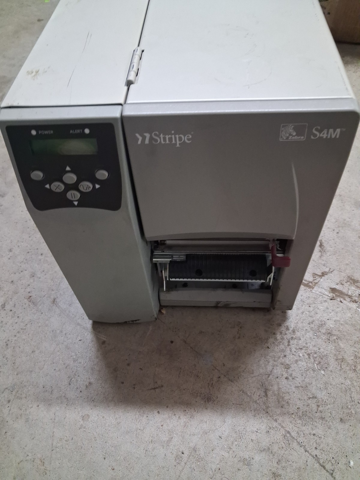 TESTED Zebra Stripe S4M Direct Thermal Barcode Label Printer LAN Serial USB