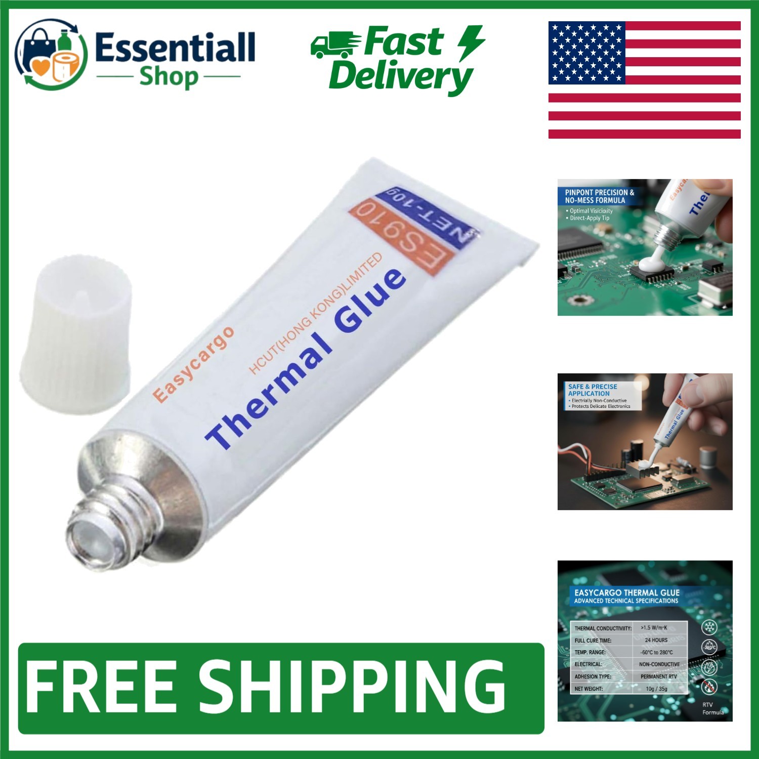High Performance 10g Thermal Conductive Glue - Ideal for 3D Print & Electronics