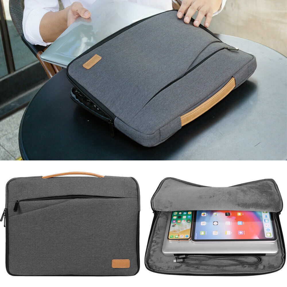Gray Neoprene Soft Padded Laptop Carry Case For 13
