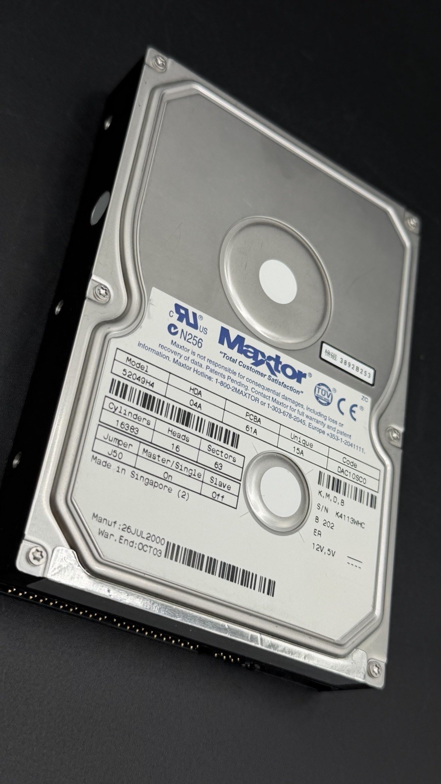 Maxtor DiamondMax Plus 9 160GB 3.5” IDE PATA Hard Drive 6Y160P0