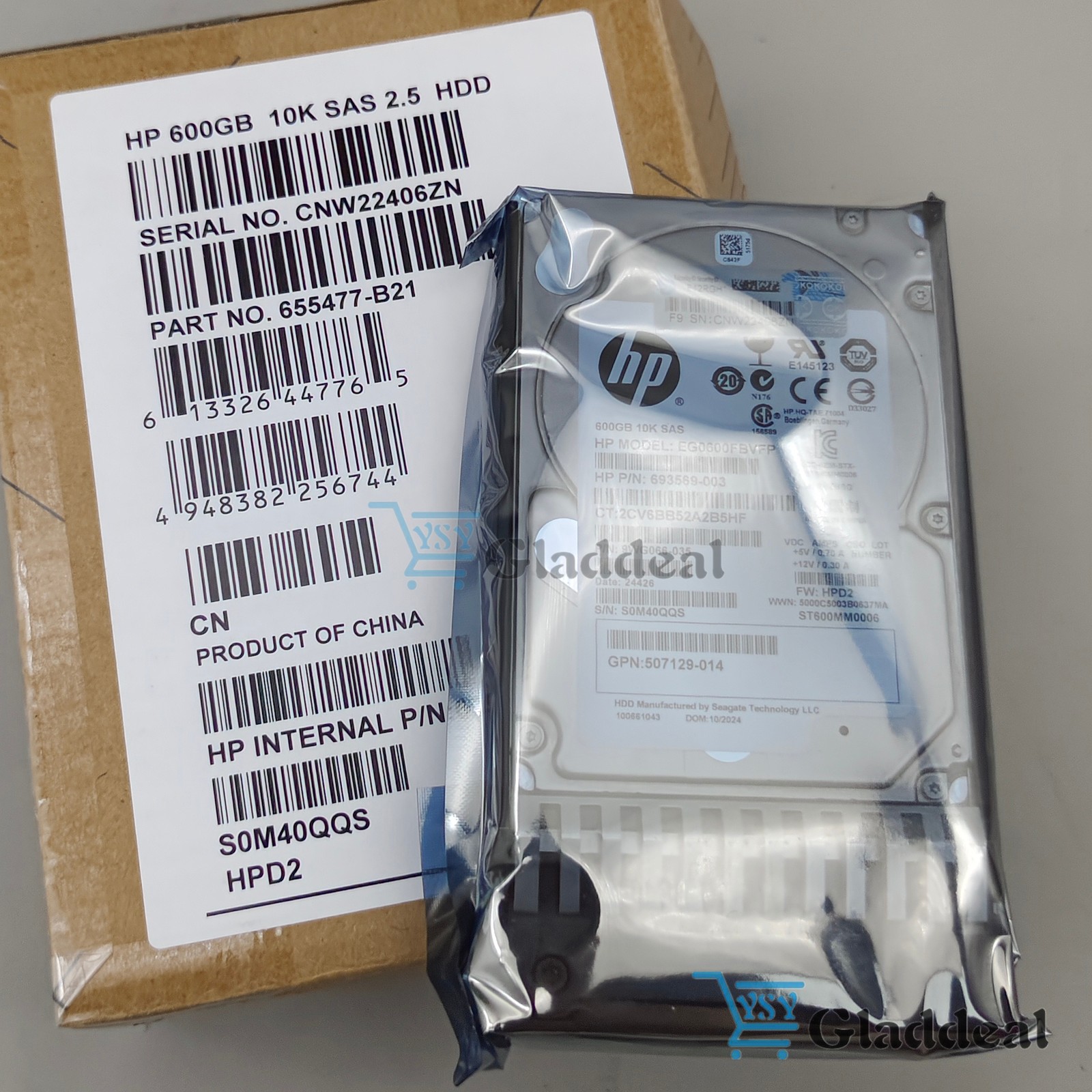 HP 655477-b21 600GB 10K 6G SFF 2.5" SAS MSFT HARD DRIVE 655573-001 G6 G7 US
