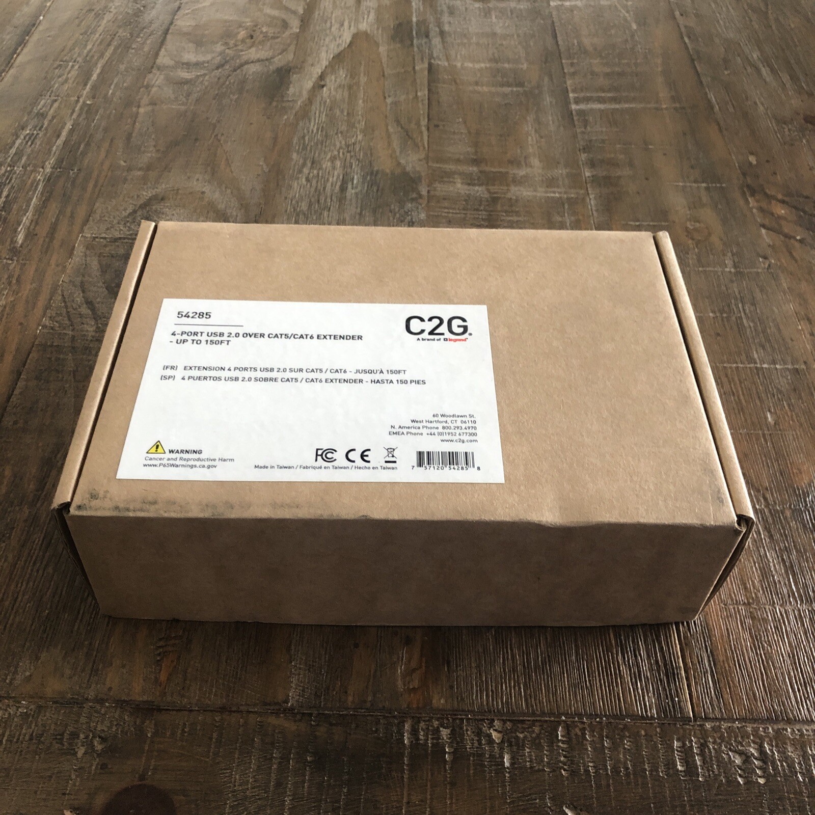 NEW C2G 54285 4 Port USB 2.0 Over Cat5/Cat6 Extender Extension up to 150ft