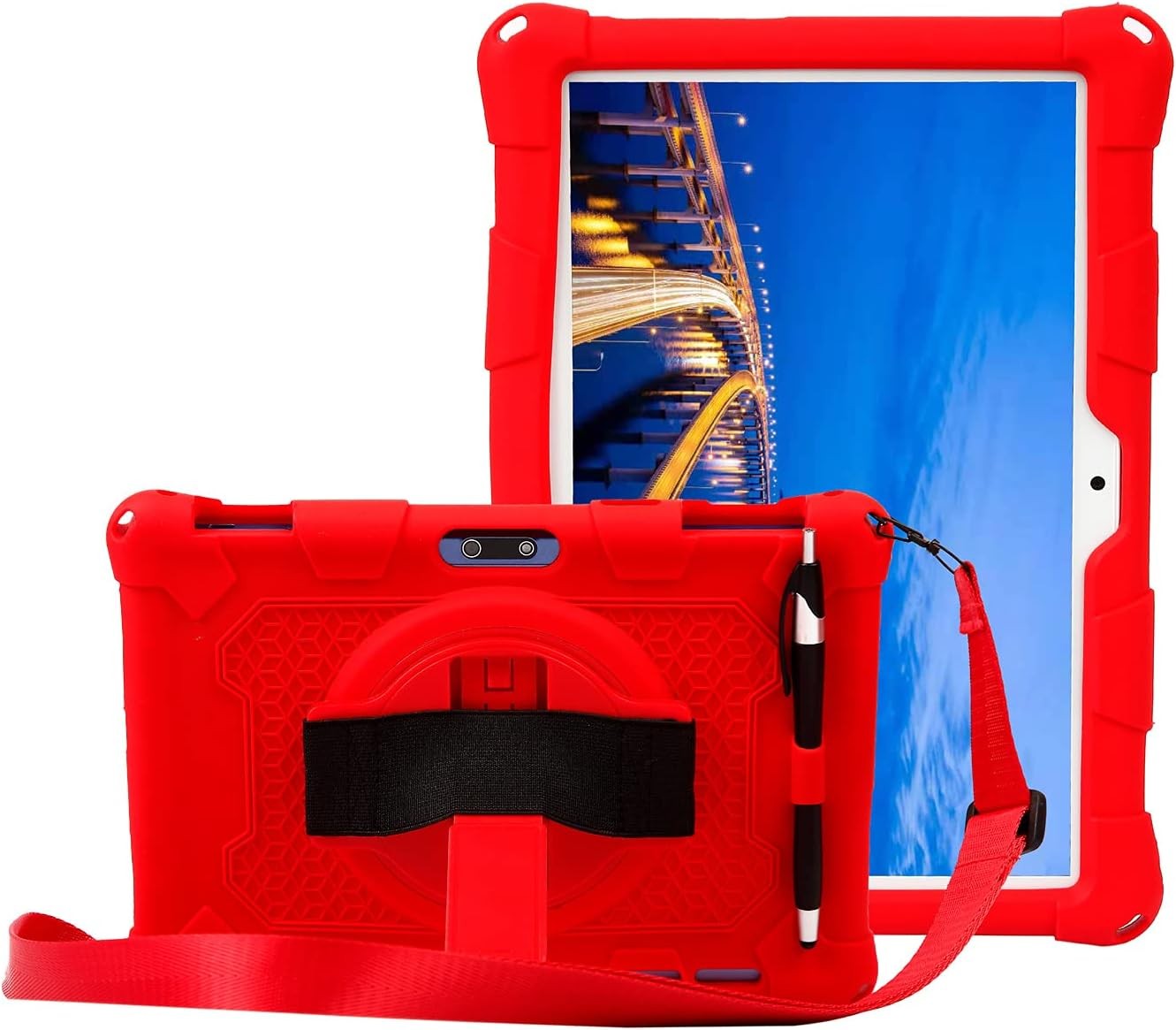 Case for ZZB ZB10 Tablet 10 inch, Silicone Stand Cover for Pritom M10
