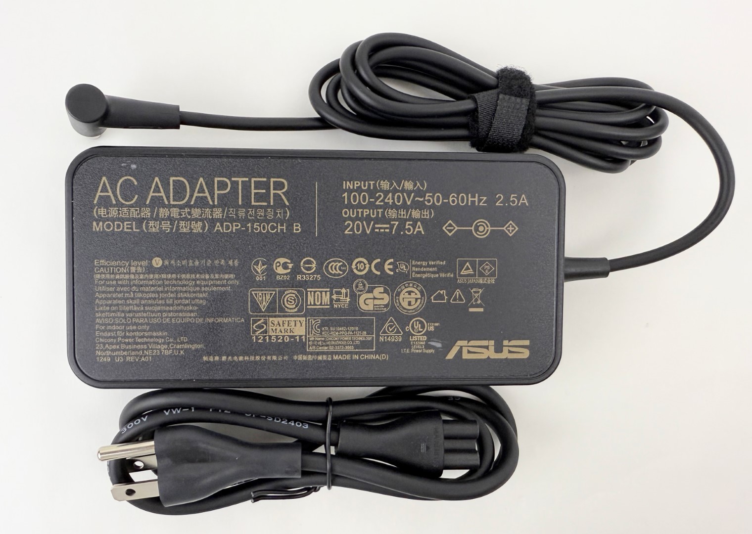 Asus ADP-150CH B 150W 20V 7.5A Power Supple AC Adapter 6.0*3.0mm