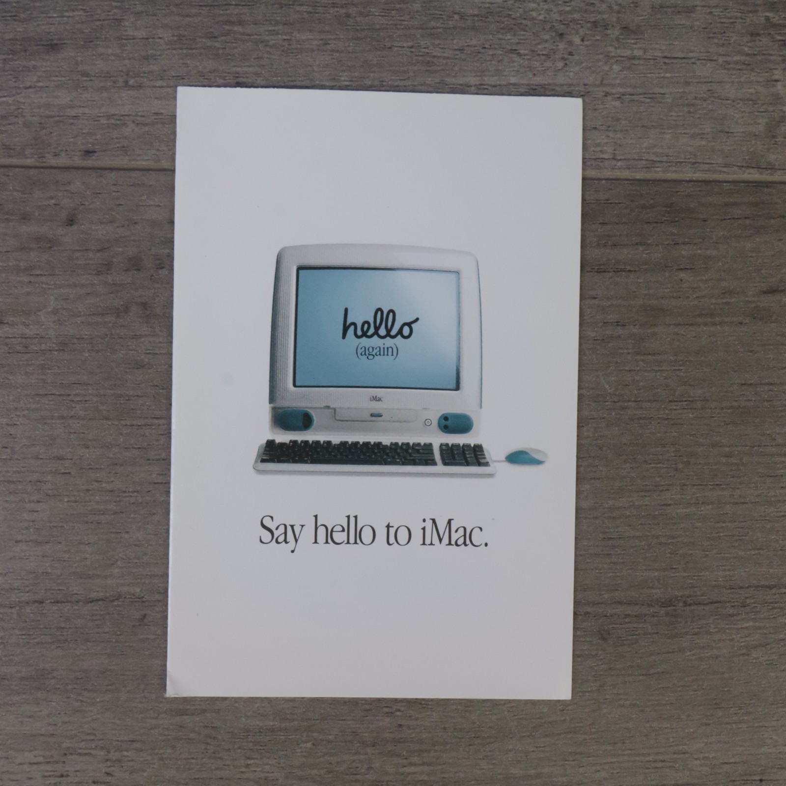 1998 Apple Computer "Say hello to iMac." Retail Store Brochure