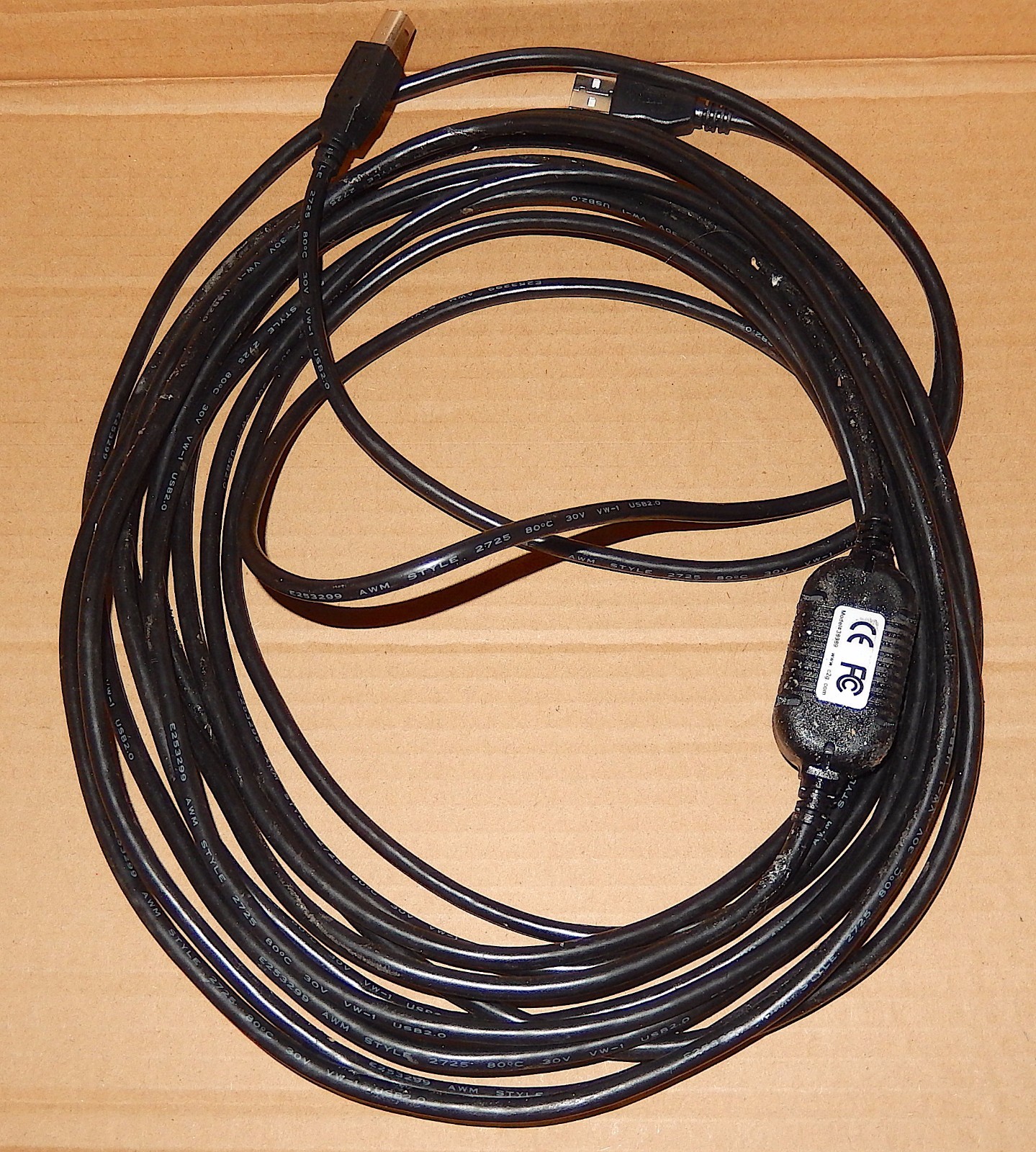 C2G/Cables to Go 38989 USB A/B Active Cable, 25 Feet, USED
