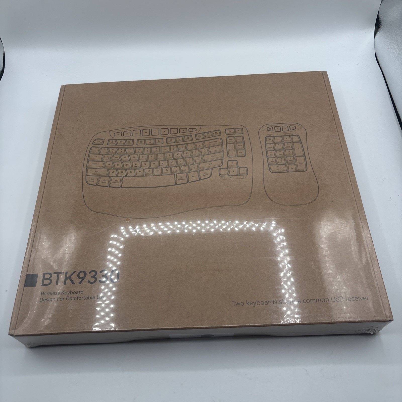 Meetion BTK9330 Wireless Keyboard, Design For Comfortable Use, NEW