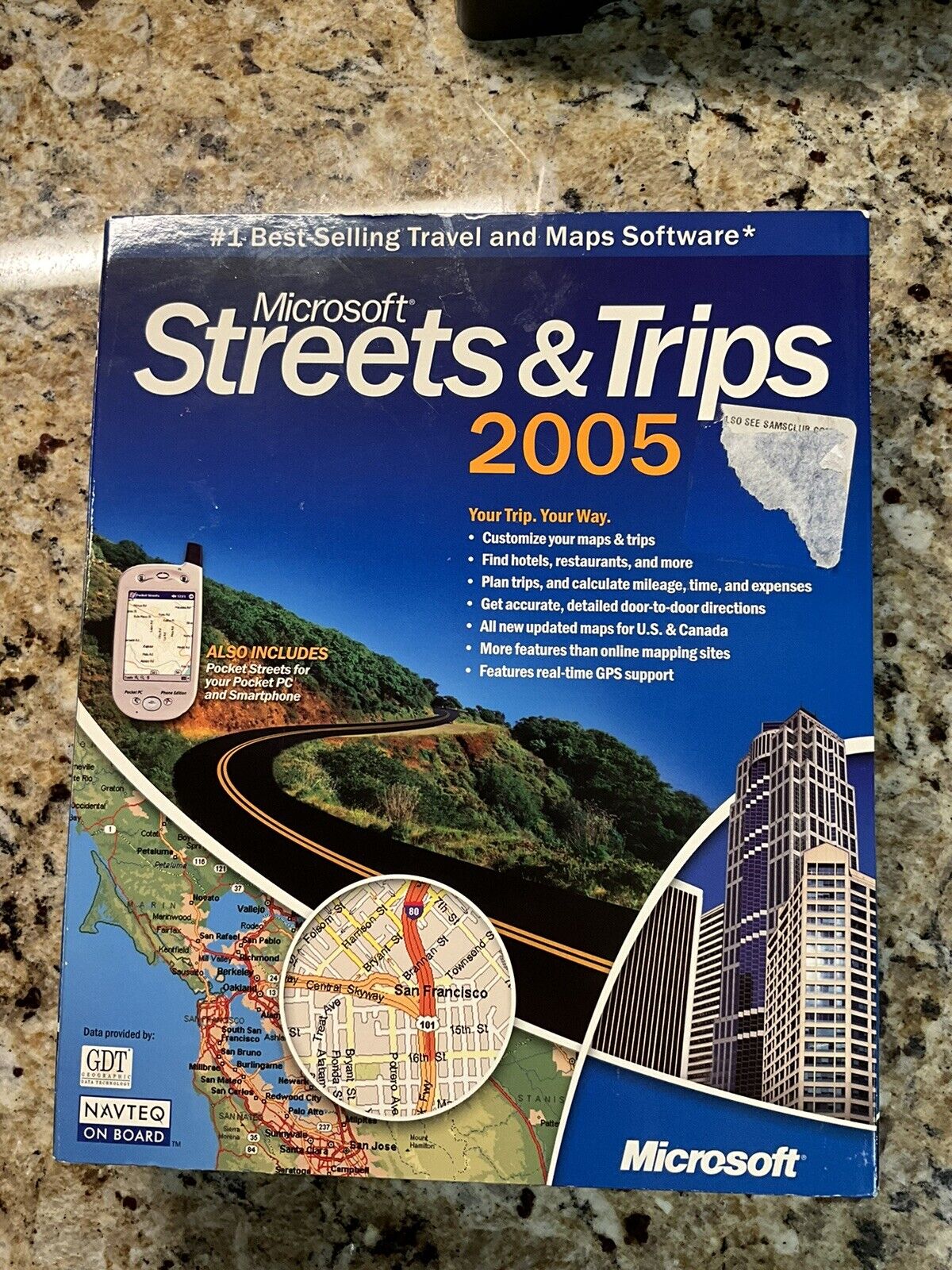 Microsoft Streets & And Trips 2005 Retail Edition Box With CD