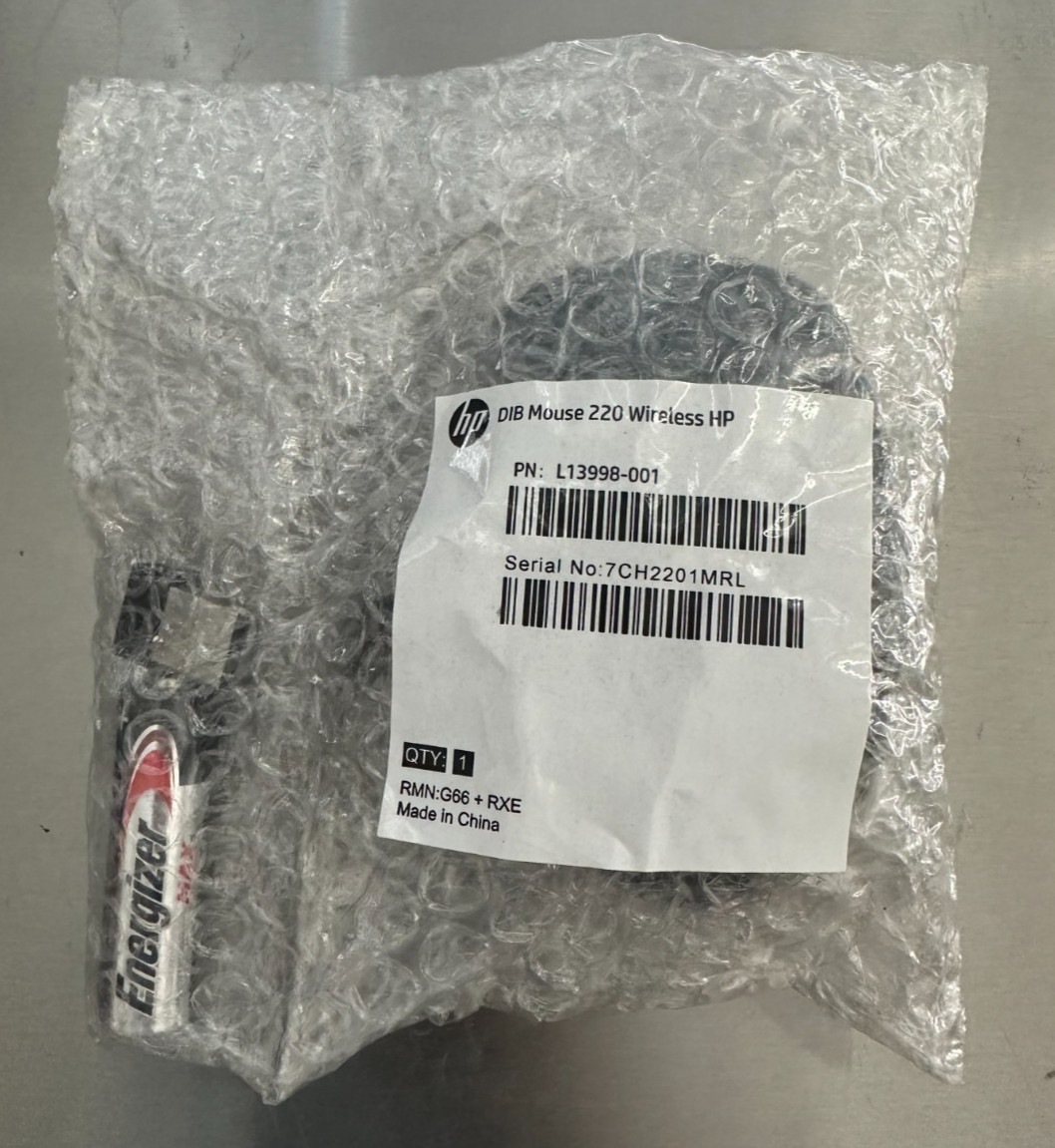 New Genuine HP Wireless Mouse 220 G66 Black 2.4G with Battery L13998-001