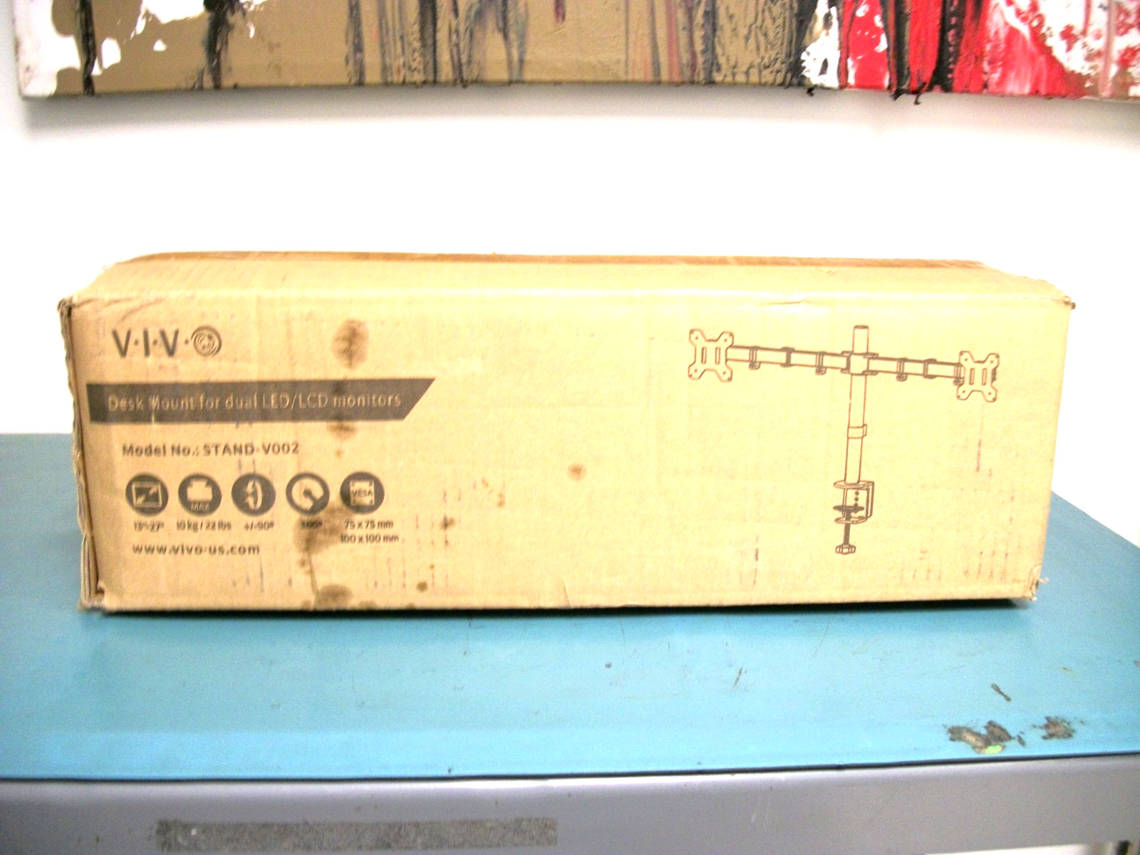VIVO Model# STAND-V002 Desk Mount for dual LED/LCD Monitors - NEW in Box