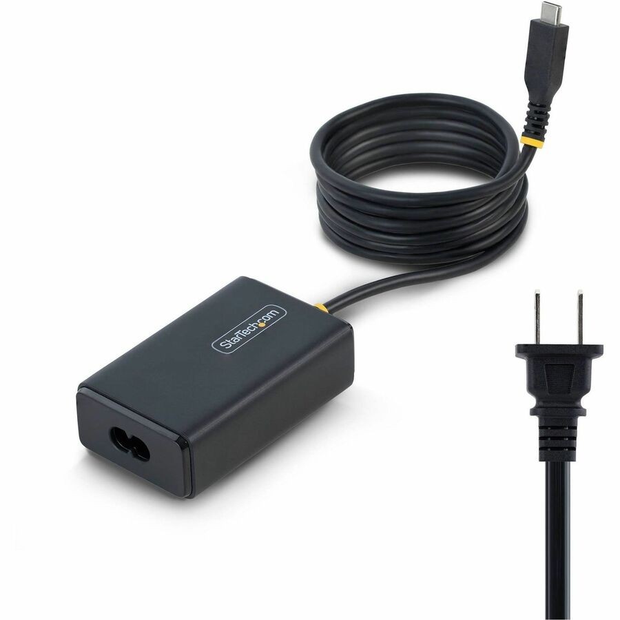 StarTech 65W USB-C Laptop Charger 5ft 1.5m Tethered USB-C Cable Power Adapter