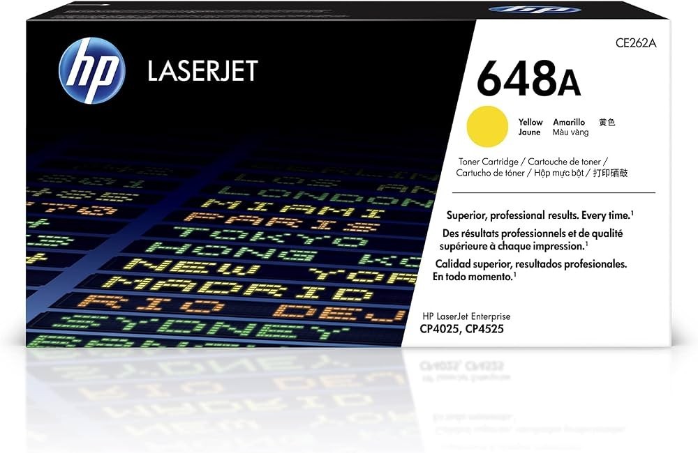HP 648A CE262A Yellow Toner Cartridge Genuine New Sealed Box 