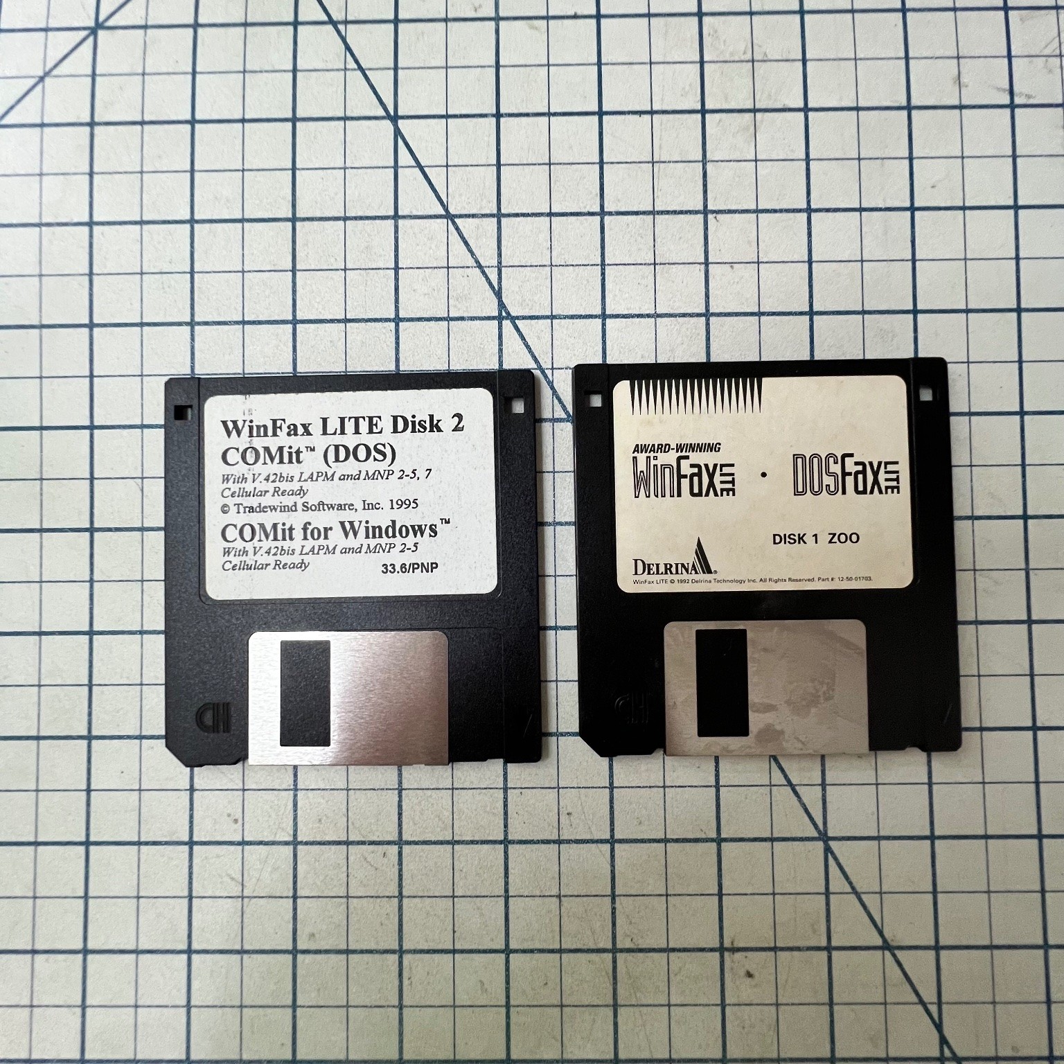 WinFax Lite DOSFax Software Lot 3.5" Floppy Disks Vintage PC Windows Computer
