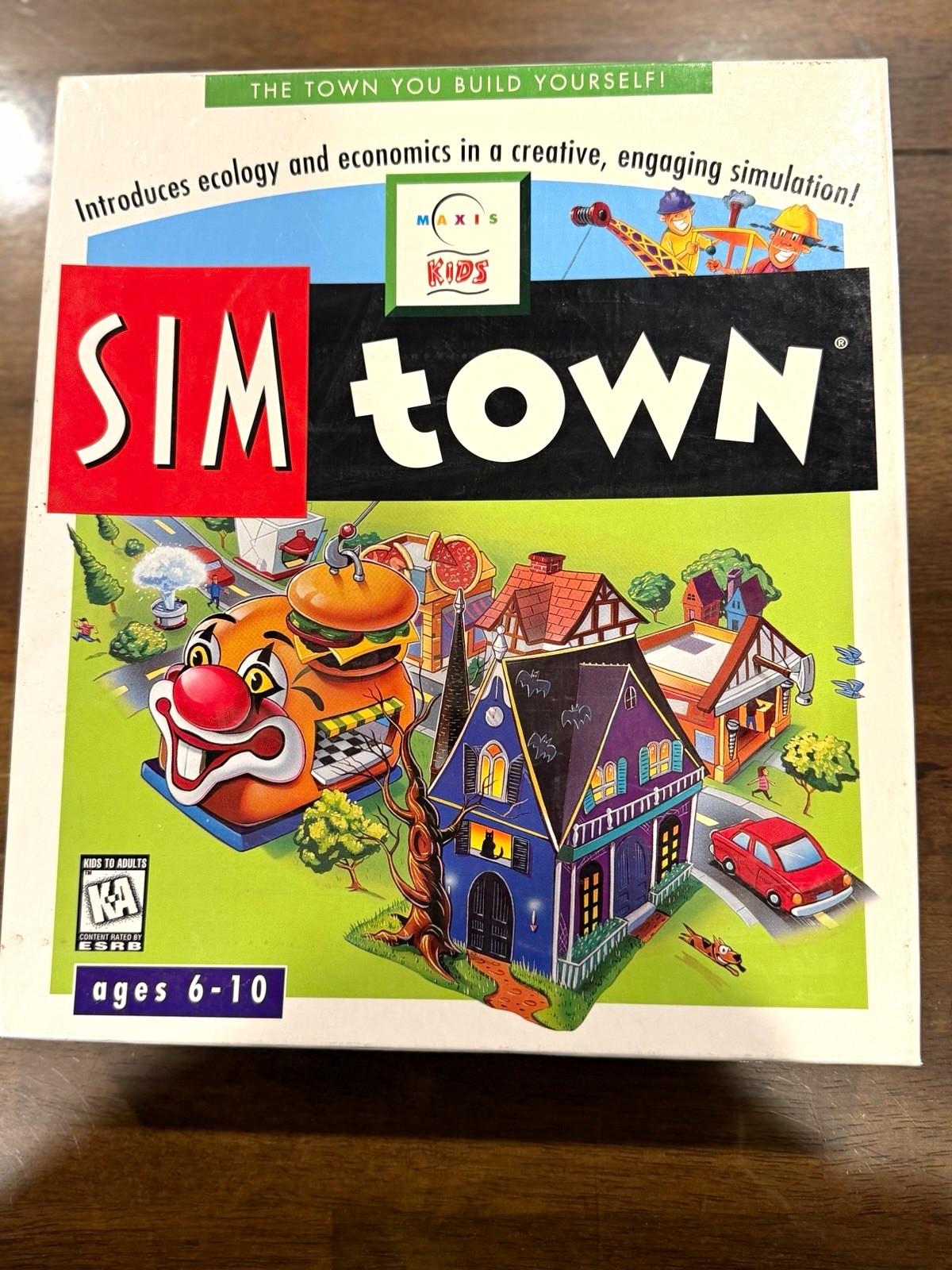 Vintage Maxis SimTown Simulation CD-ROM (1995) Complete Big Box Set