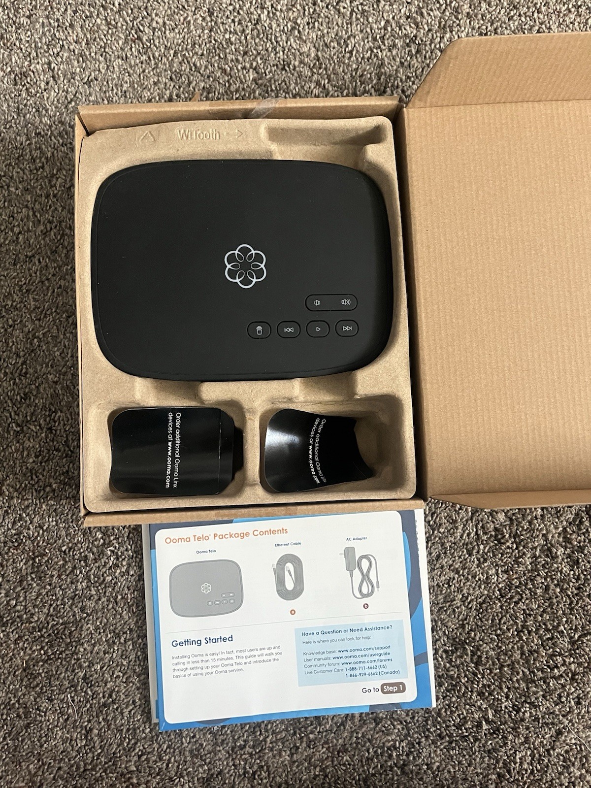 Ooma Telo VOIP Gateway - Great Condition Home Phone Service - Fast Shipping 