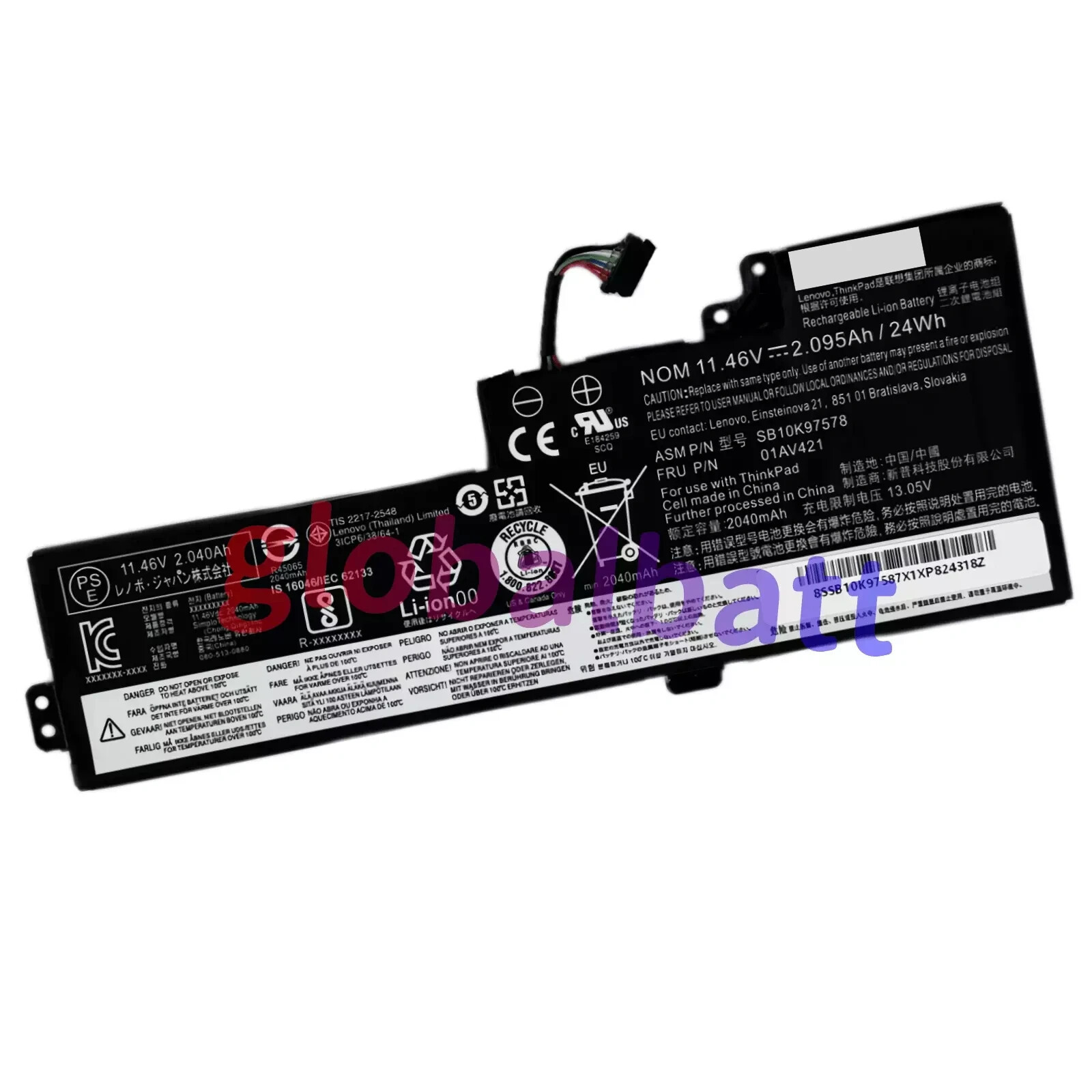 Genuine 01AV419 01AV420 01AV421 Battery for Lenovo ThinkPad T470 T480 SB10K97578