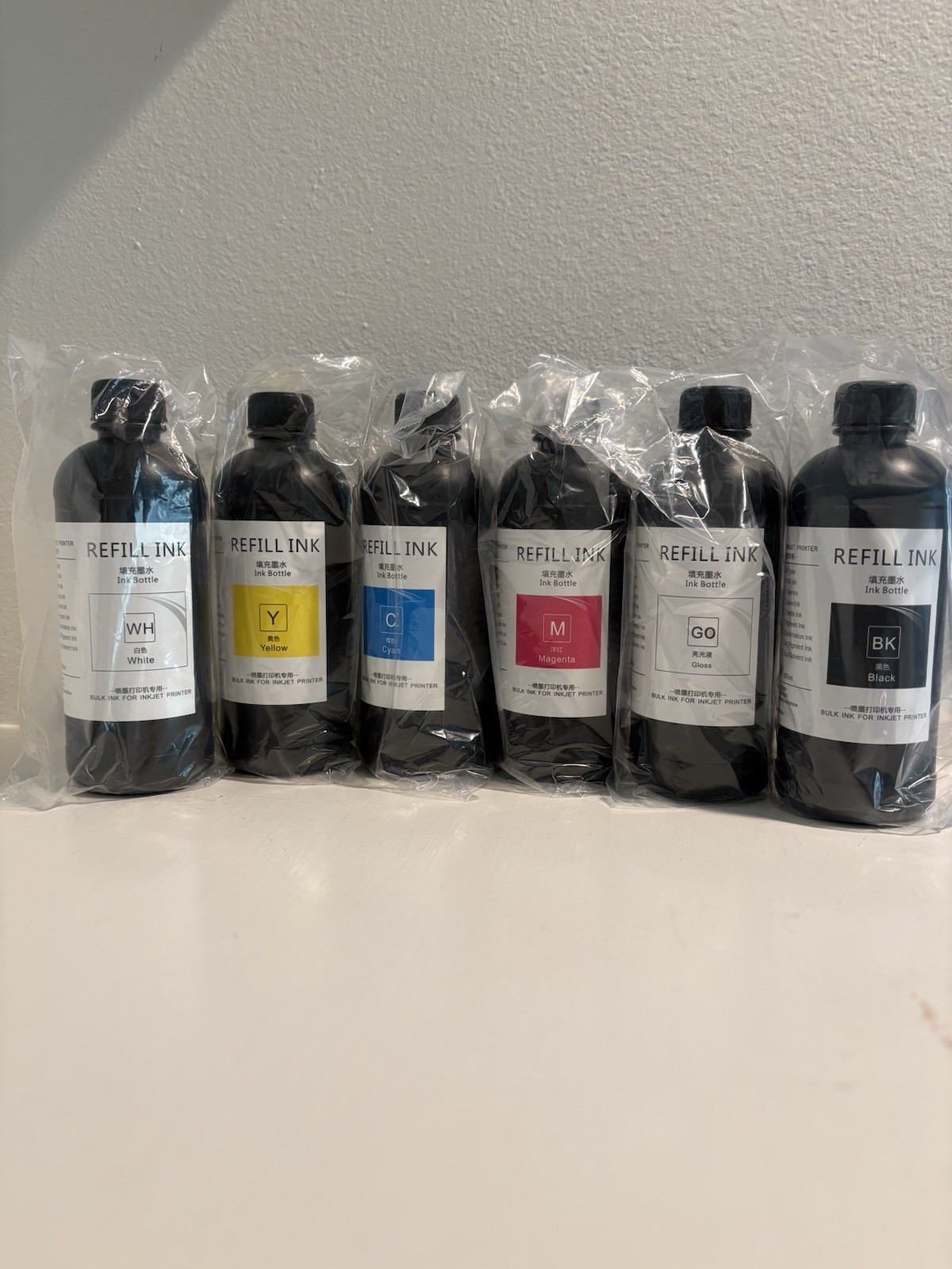 6X 500ML UV Ink For DX5 DX6 TX800 XP600 Printhead For Epson 1390 L800 L1800R1800