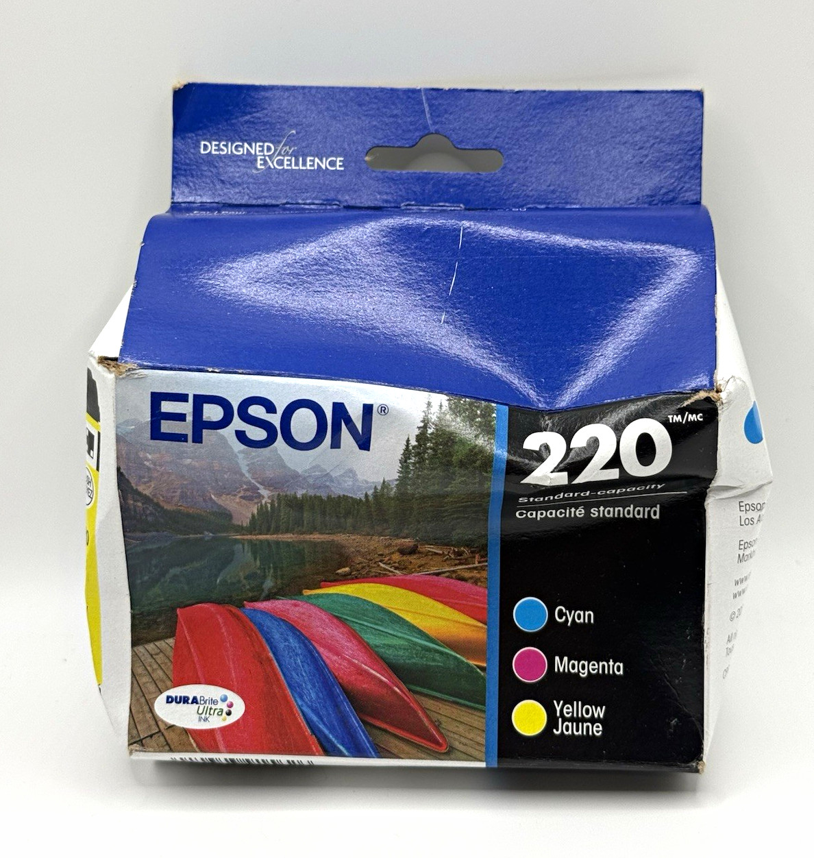 Epson 220 Ink Cartridges Cyan Magenta Yellow Standard Capacity New Sealed
