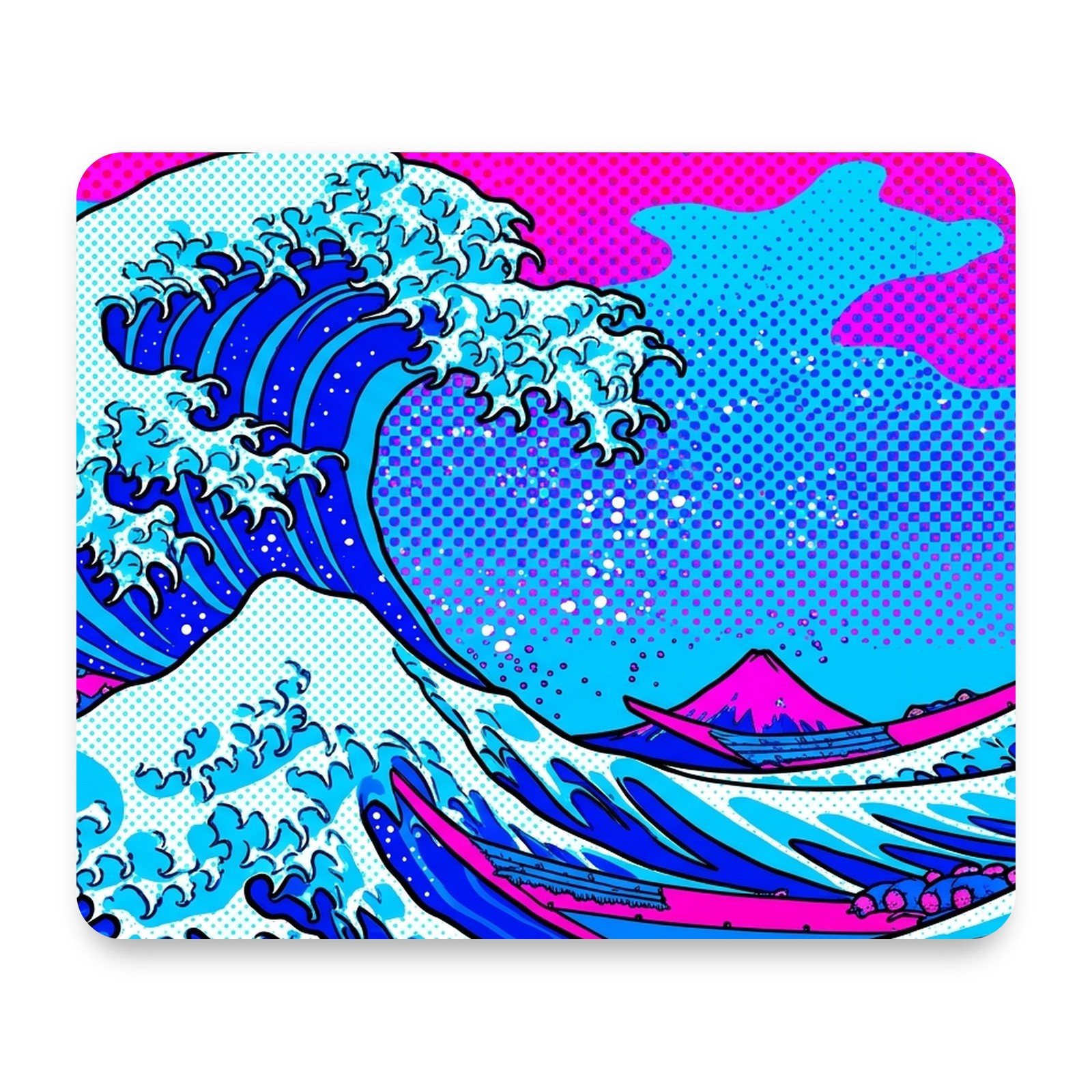 The Great Wave off Kanagawa — Pop Remix Mouse Pad 9.25x7.75 Non-Slip Desk Mat